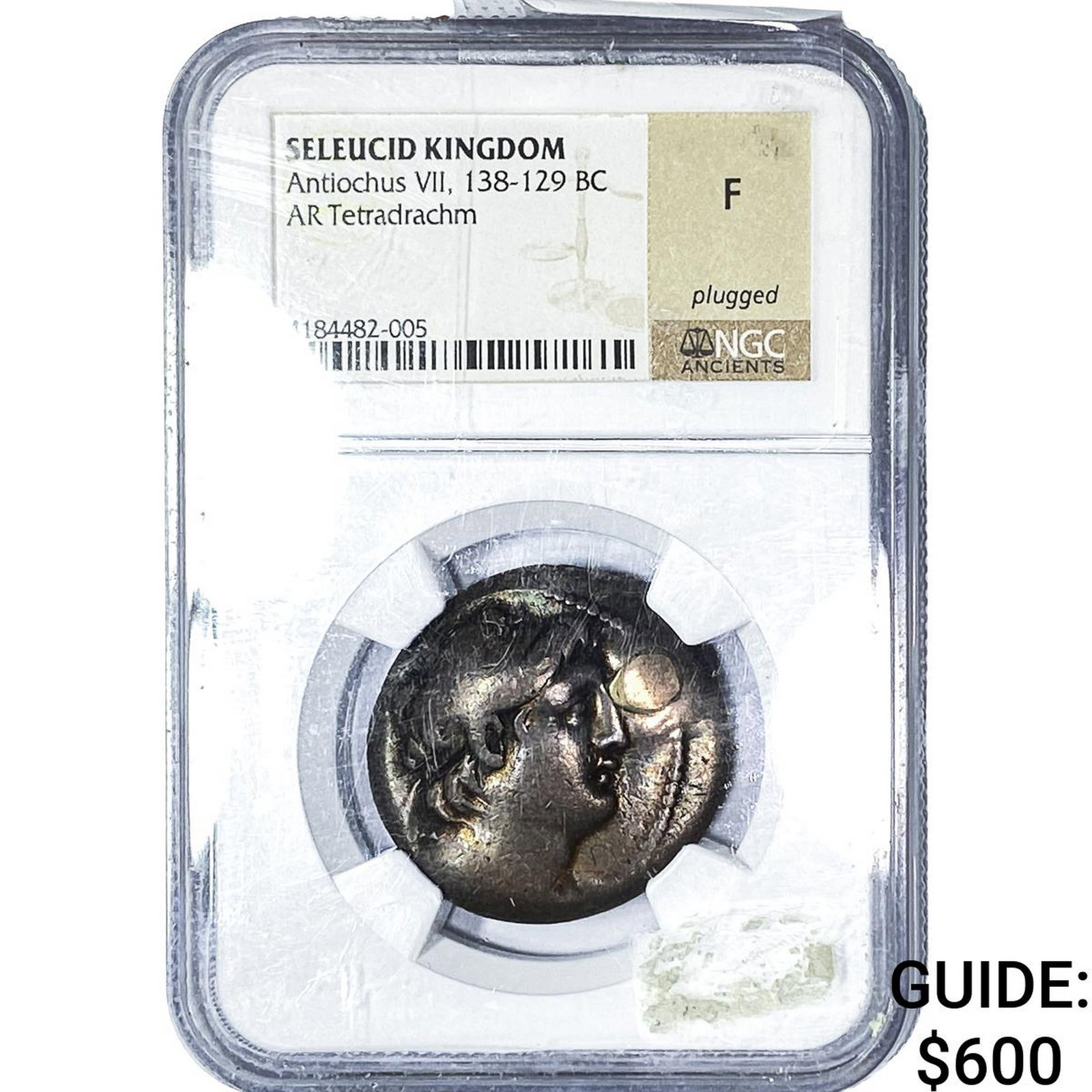 138-129 BC Ancient Seleucid Kingdom Antiochus VII Silver Tet. NGC F (1 of 2)