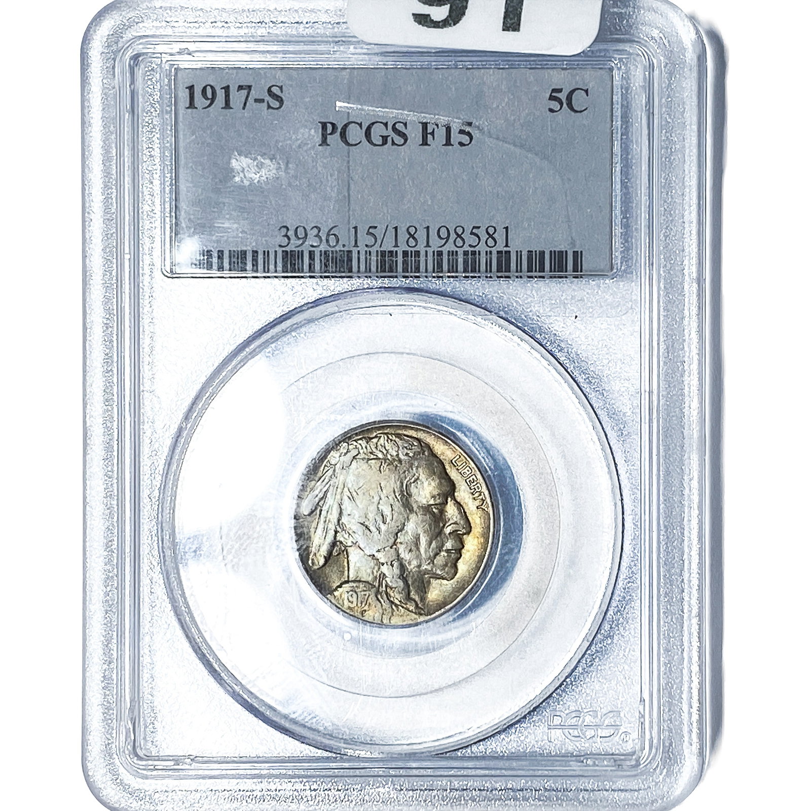 1917-S Buffalo Nickel PCGS F15 (1 of 2)