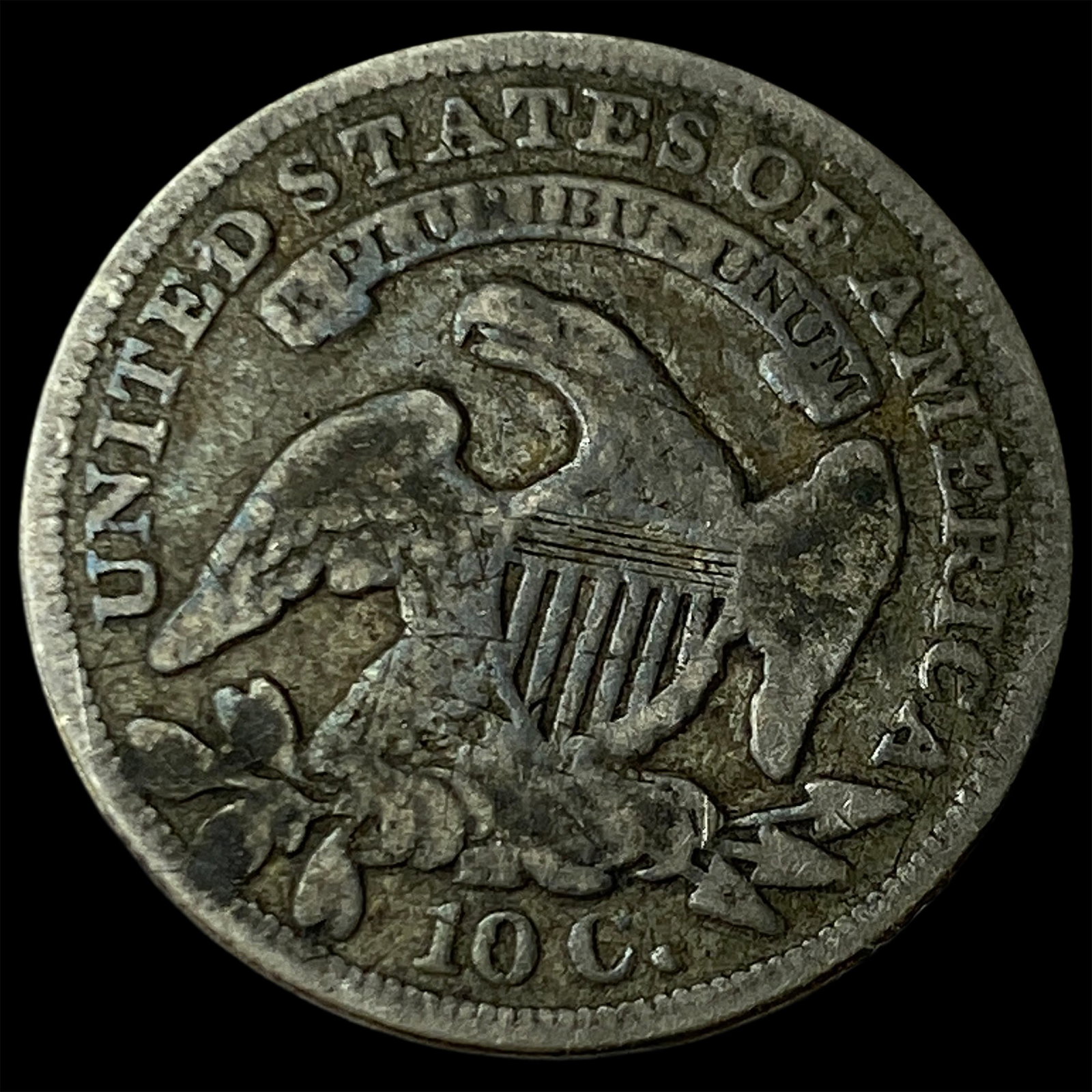 1837 Capped Bust Dime LIGHTLY CIRCULATED - 2