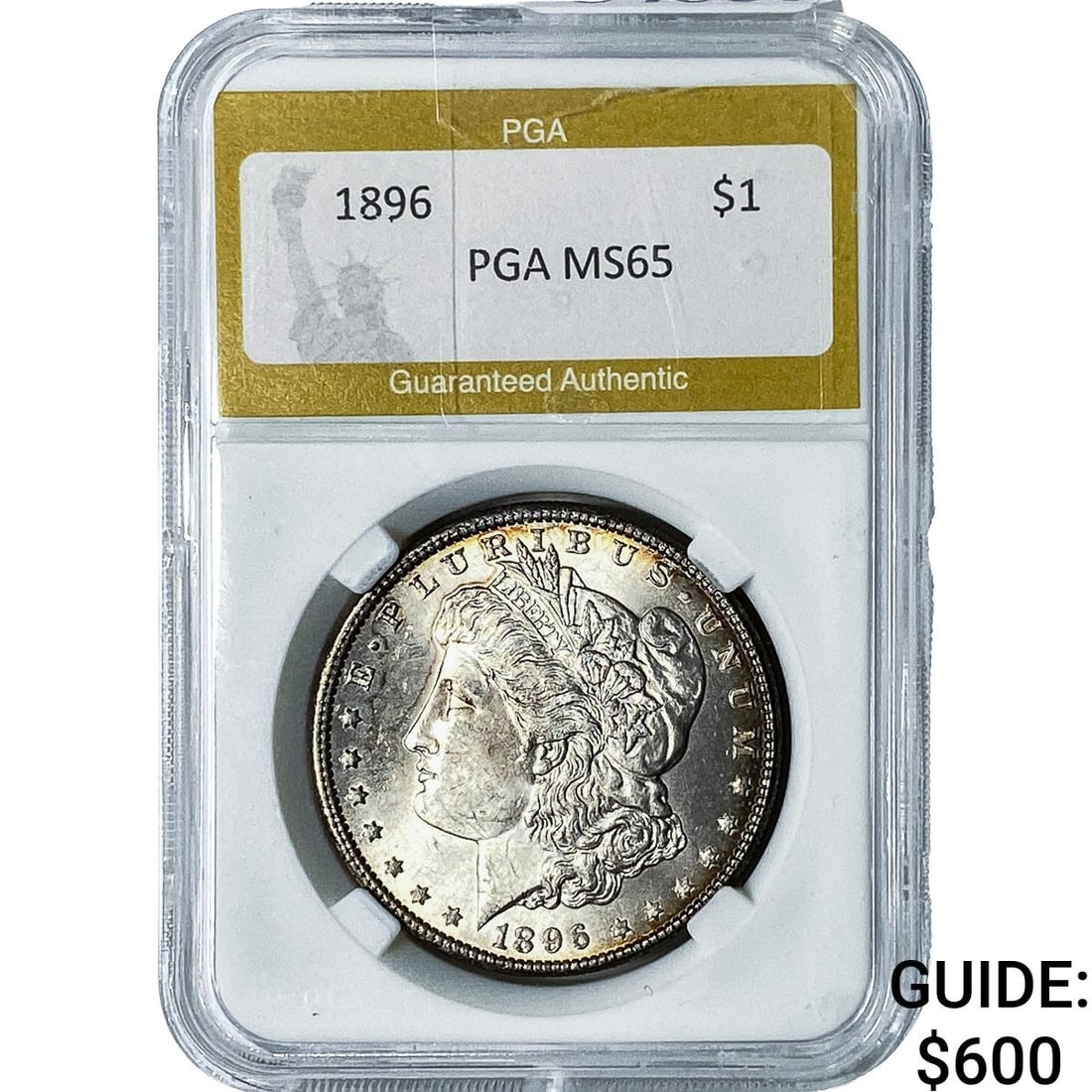 1896 Morgan Silver Dollar PGA MS65: 1896 Morgan Silver Dollar PGA MS65