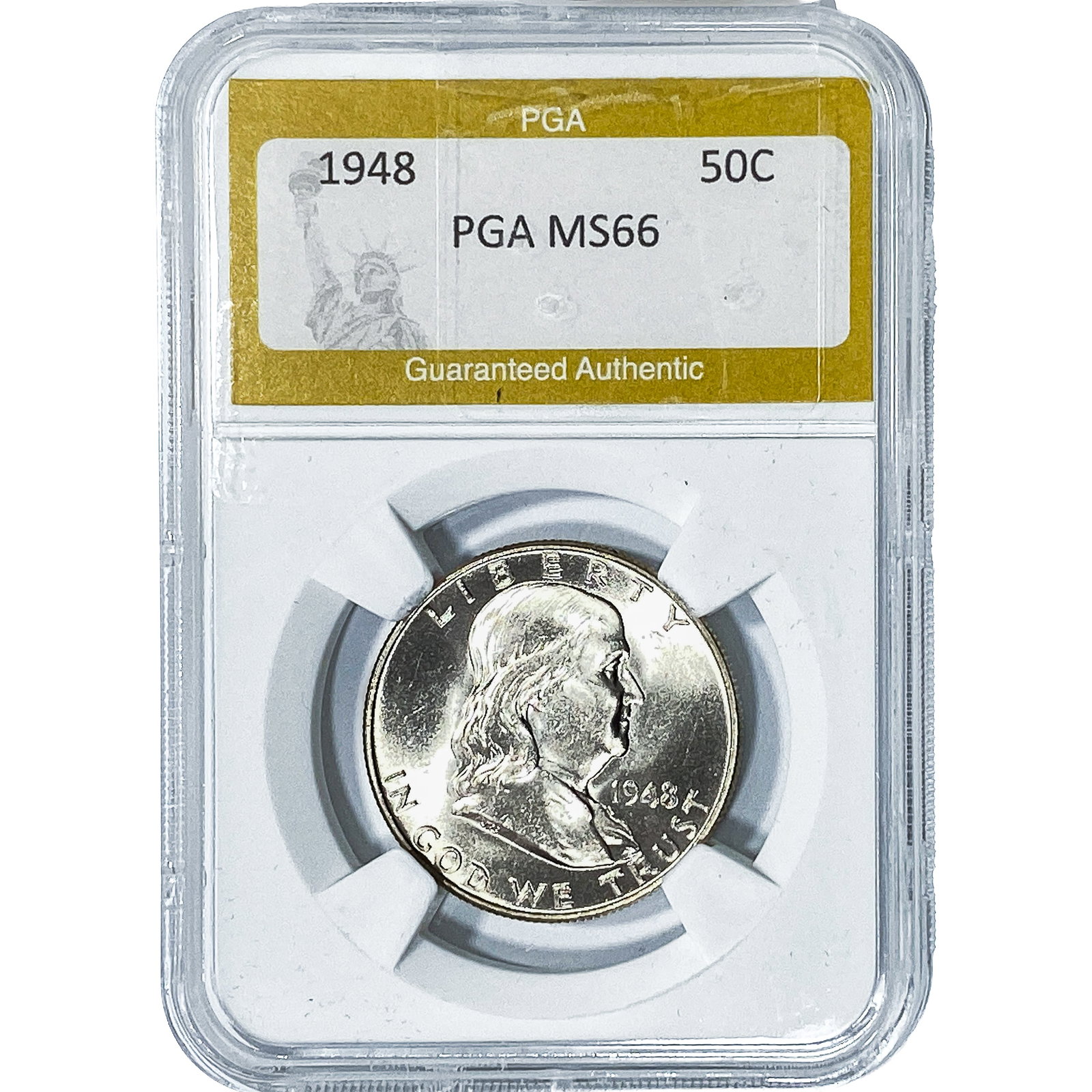 1948 Franklin Half Dollar PGA MS66: 1948 Franklin Half Dollar PGA MS66
