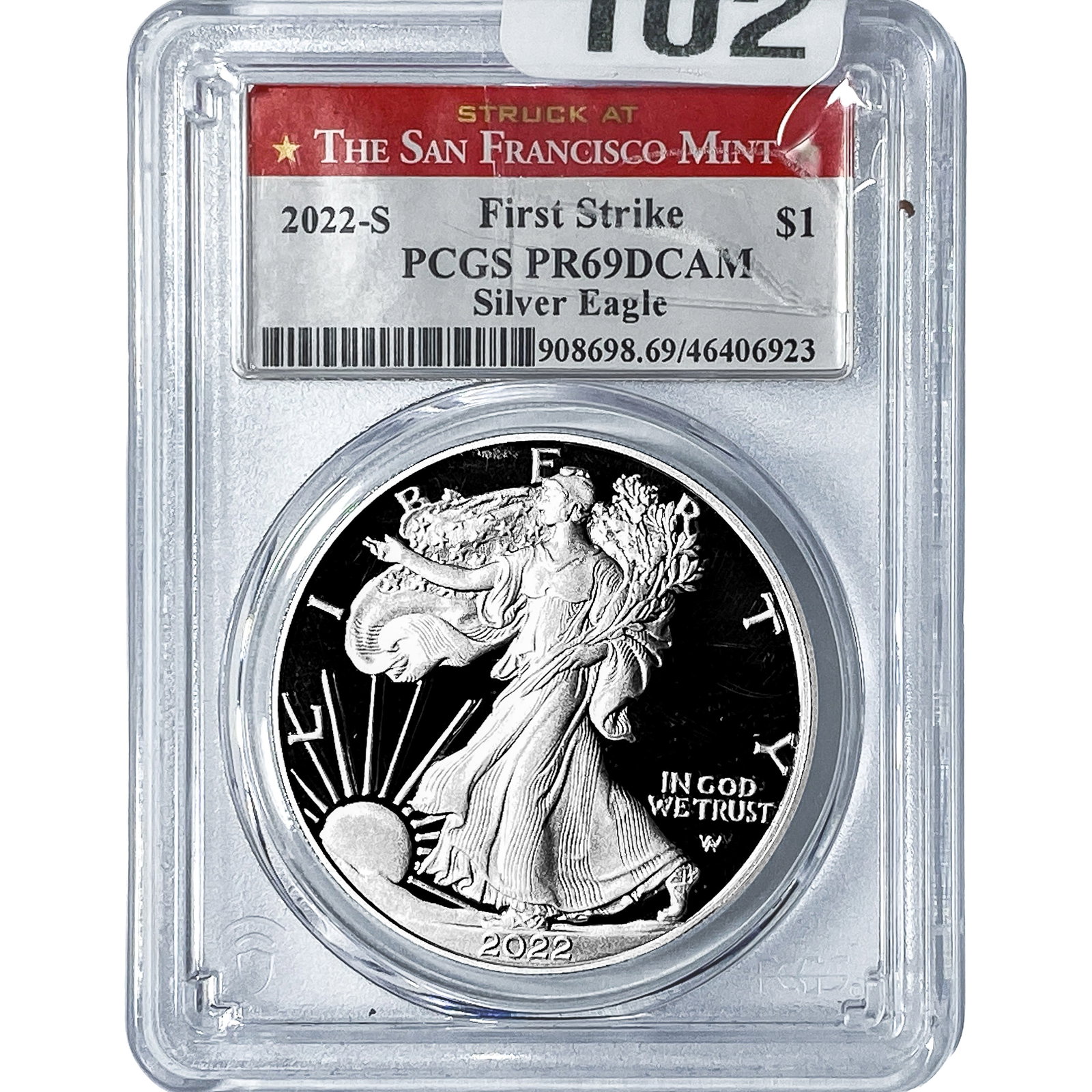2022-S Silver Eagle PCGS PR69 DCAM (1 of 2)