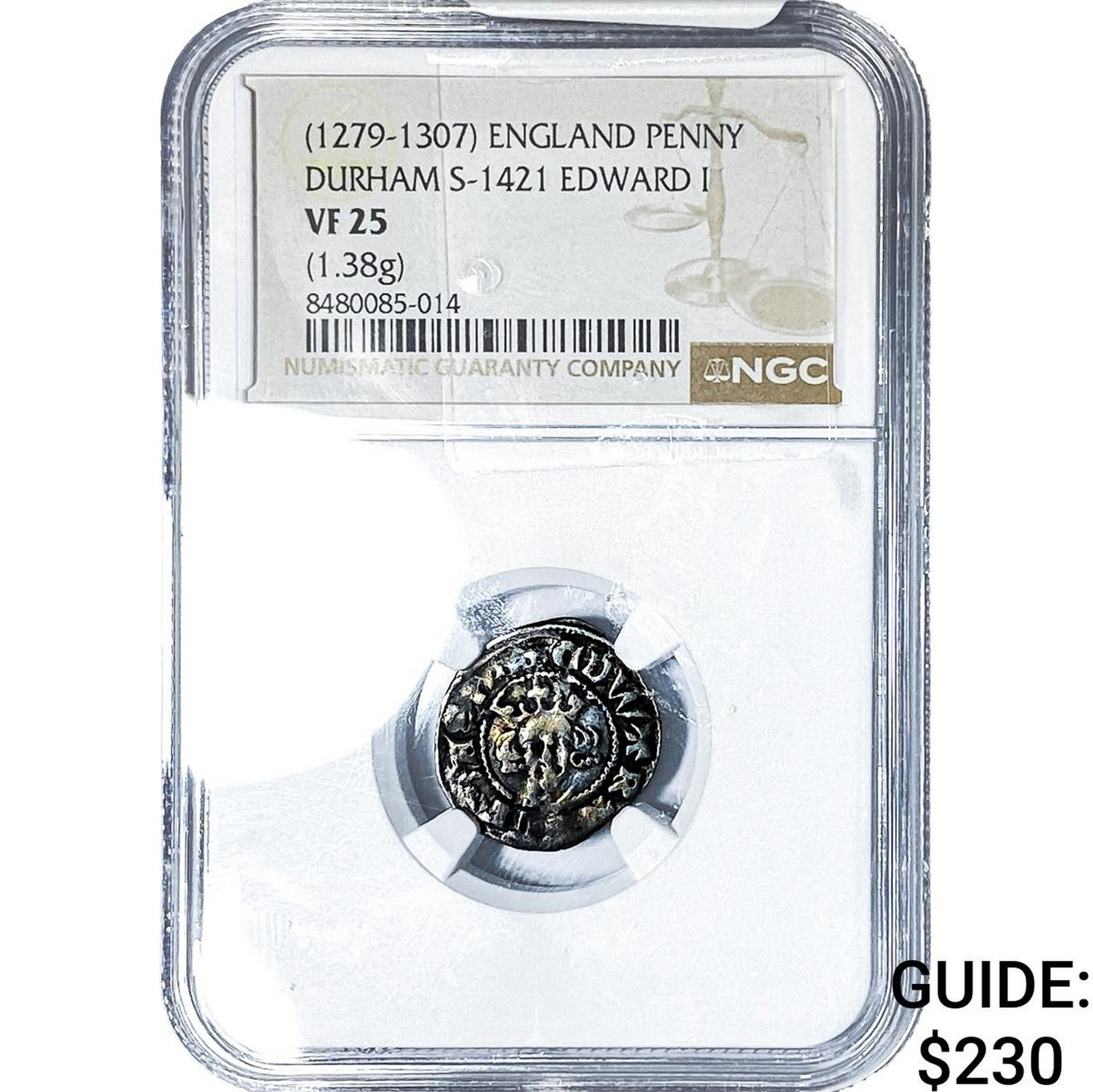 (1279-1307) Medieval England Edward I Silver Penny NGC VF25 (1 of 2)