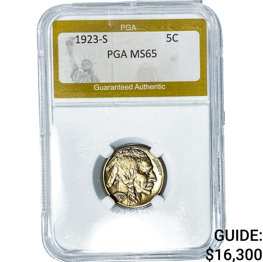 1923-S Buffalo Nickel PGA MS65: 1923-S Buffalo Nickel PGA MS65