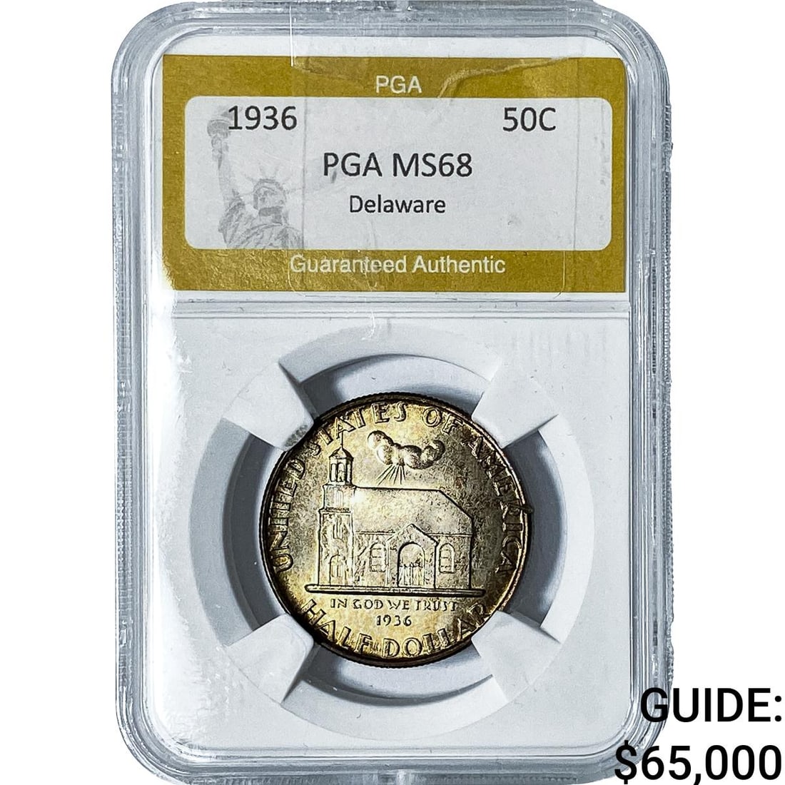 1936 Delaware Half Dollar PGA MS68 (1 of 2)