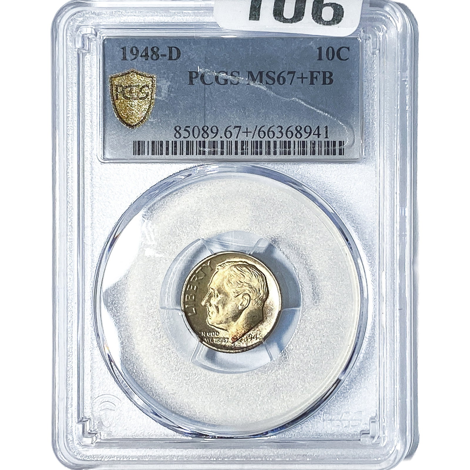 1948-D Roosevelt Dime PCGS MS67+ FB (1 of 2)