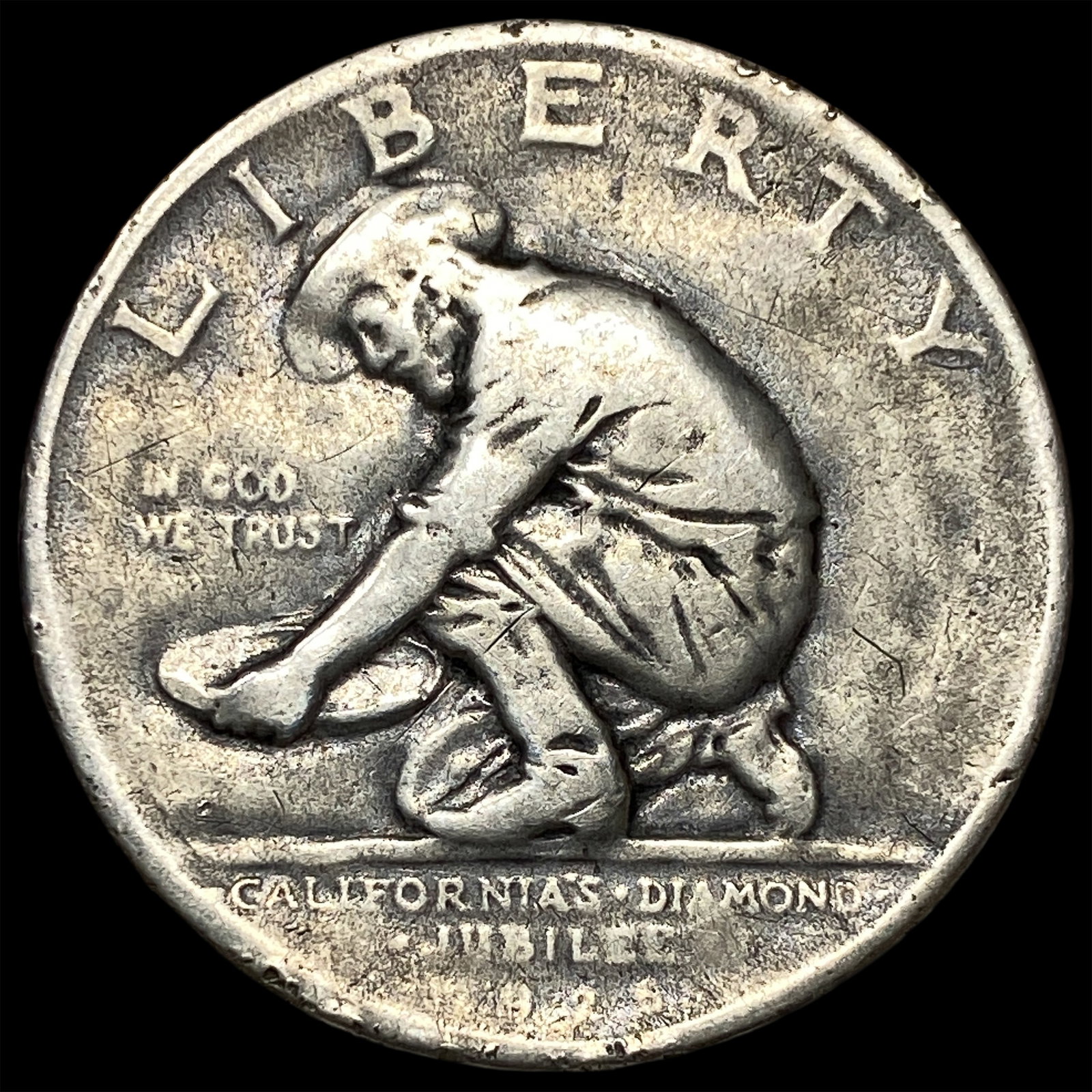 1925-S Silver California Jubilee Half Dollar LIGHTLY CIRCULATED: 1925-S Silver California Jubilee Half Dollar LIGHTLY CIRCULATED