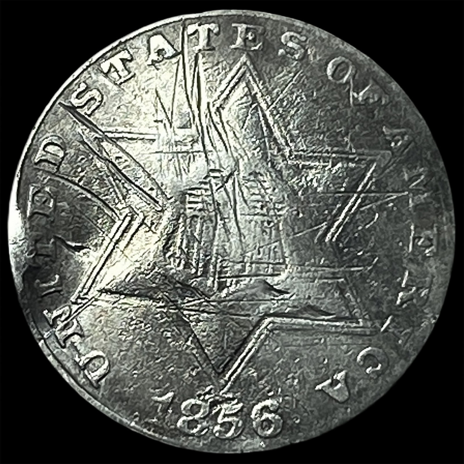 1856 Silver Three-Cent Piece LIGHTLY CIRCULATED: 1856 Silver Three-Cent Piece LIGHTLY CIRCULATED