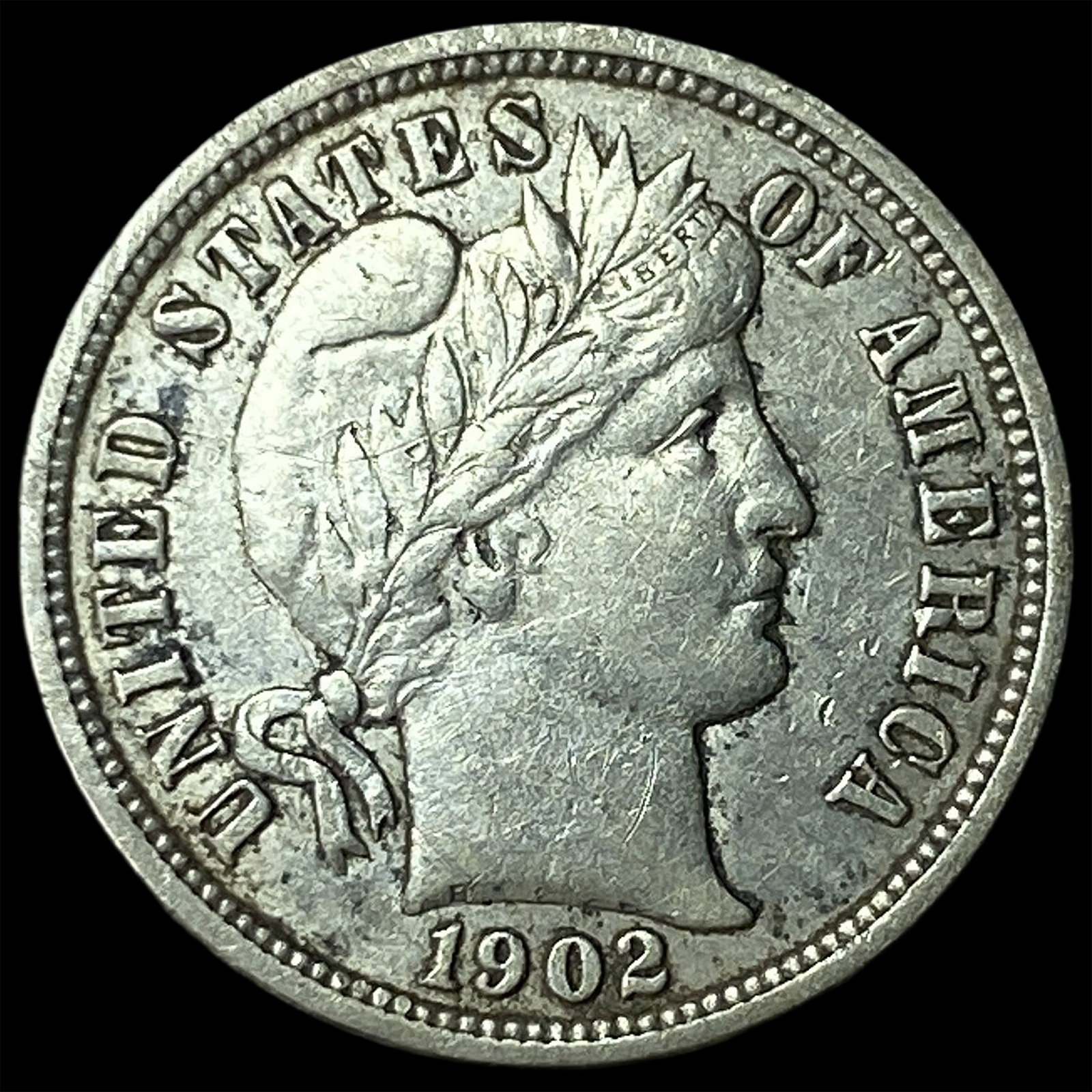 1902-O Silver Barber Dime CLOSELY UNCIRCULATED: 1902-O Silver Barber Dime CLOSELY UNCIRCULATED