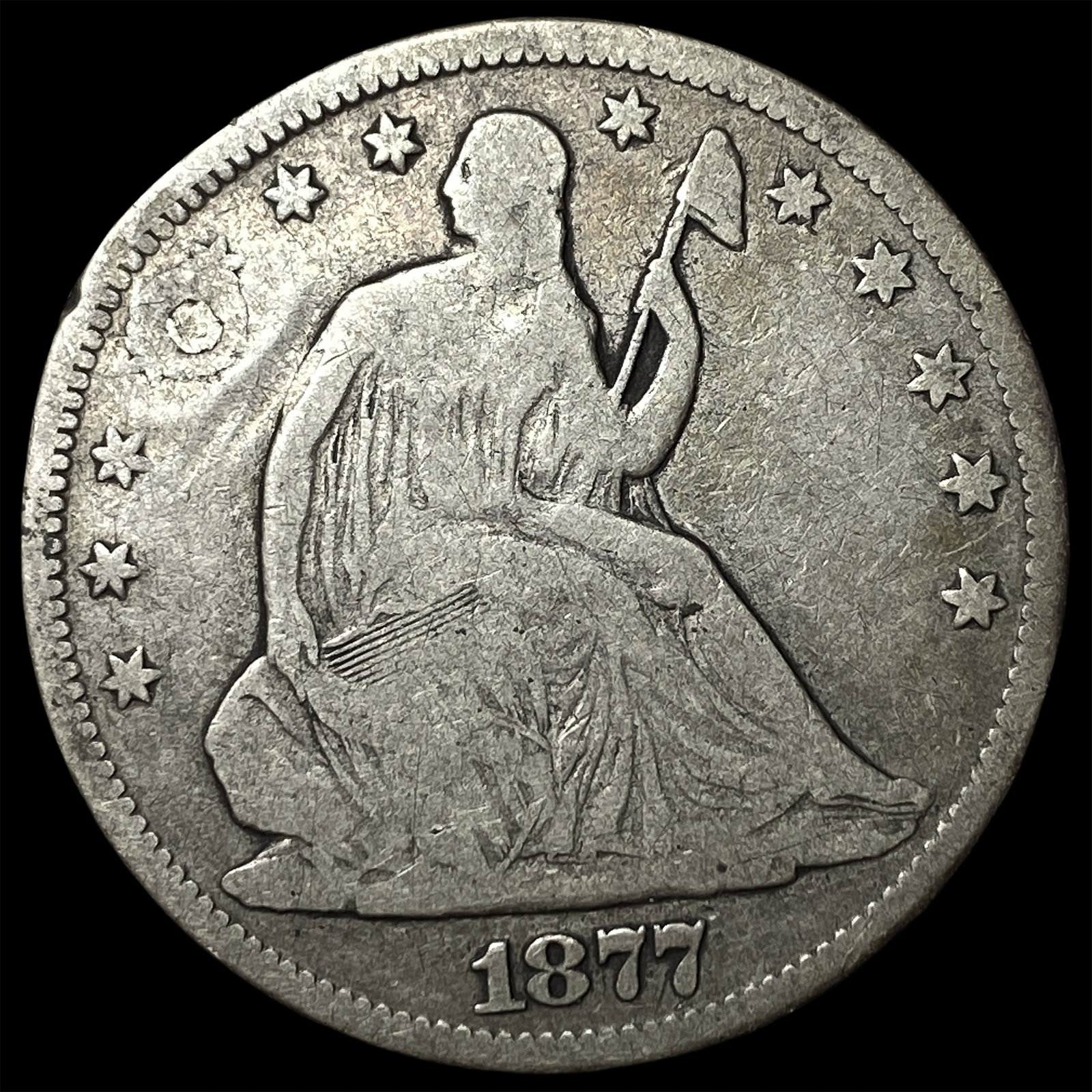 1877-CC Silver Half Dollar HIGH GRADE: 1877-CC Silver Half Dollar HIGH GRADE