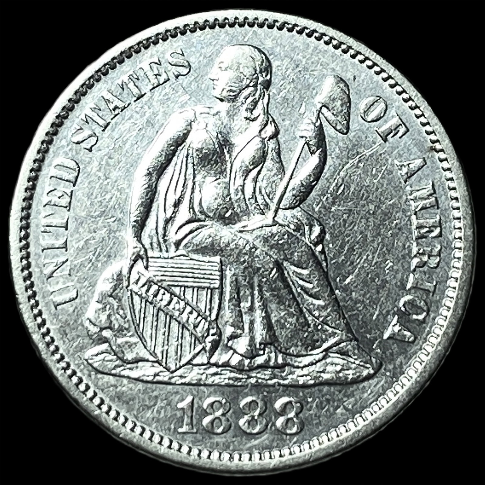 1888 Seated Liberty Dime HIGH GRADE: 1888 Seated Liberty Dime HIGH GRADE
