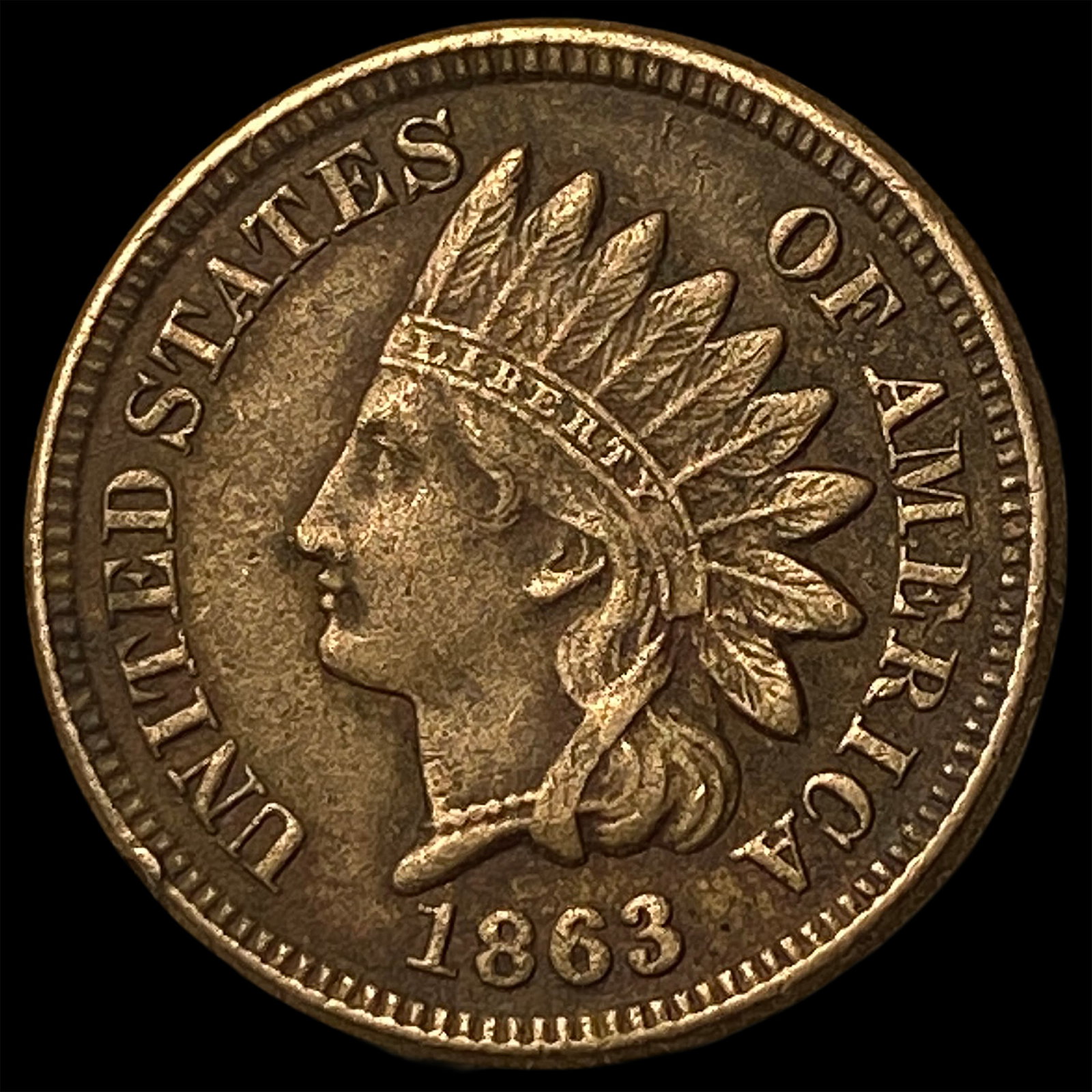 1863 Indian Head Cent NEARLY UNCIRCULATED: 1863 Indian Head Cent NEARLY UNCIRCULATED