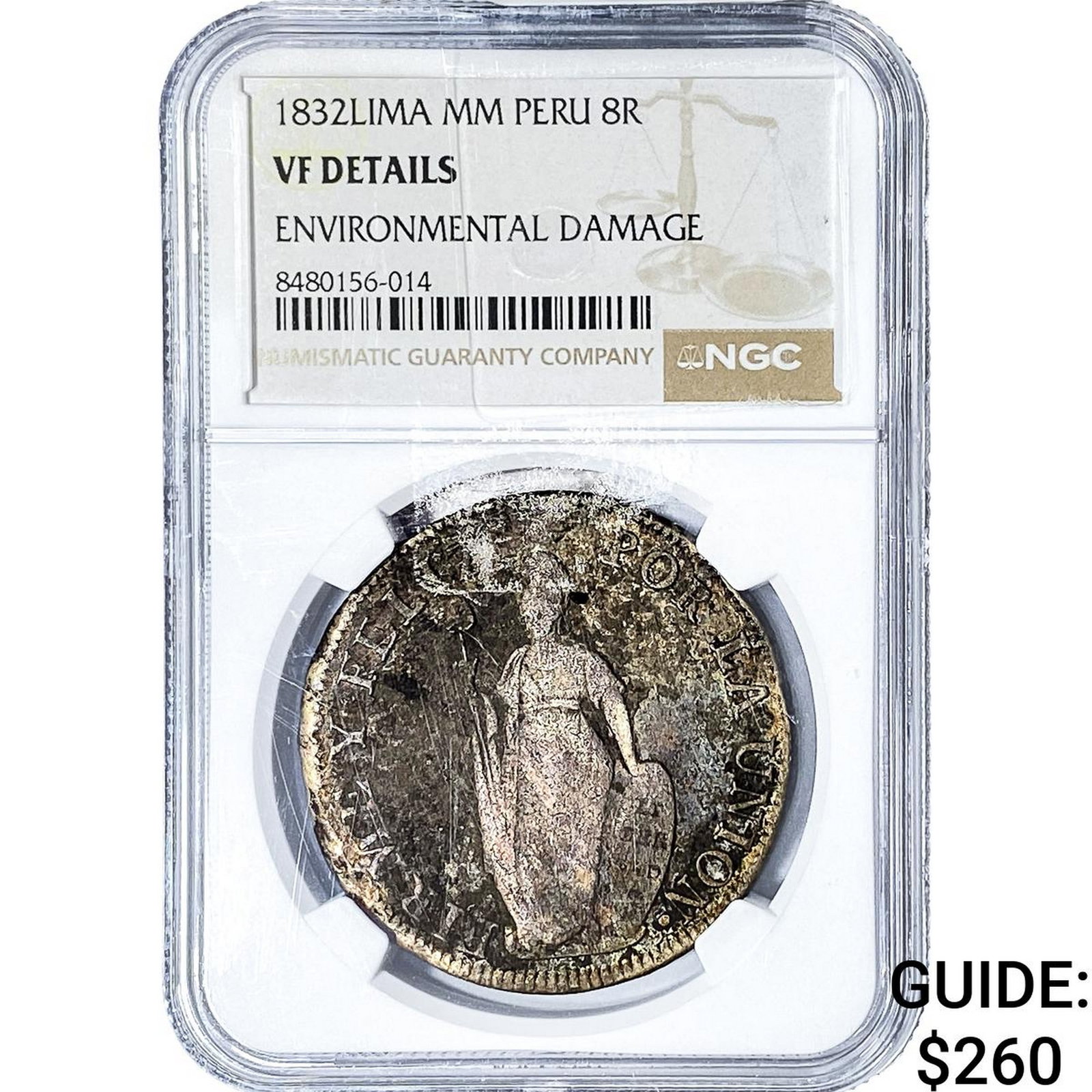 1832-LIMA Peru Silver 8 Reales NGC VF Details (1 of 2)