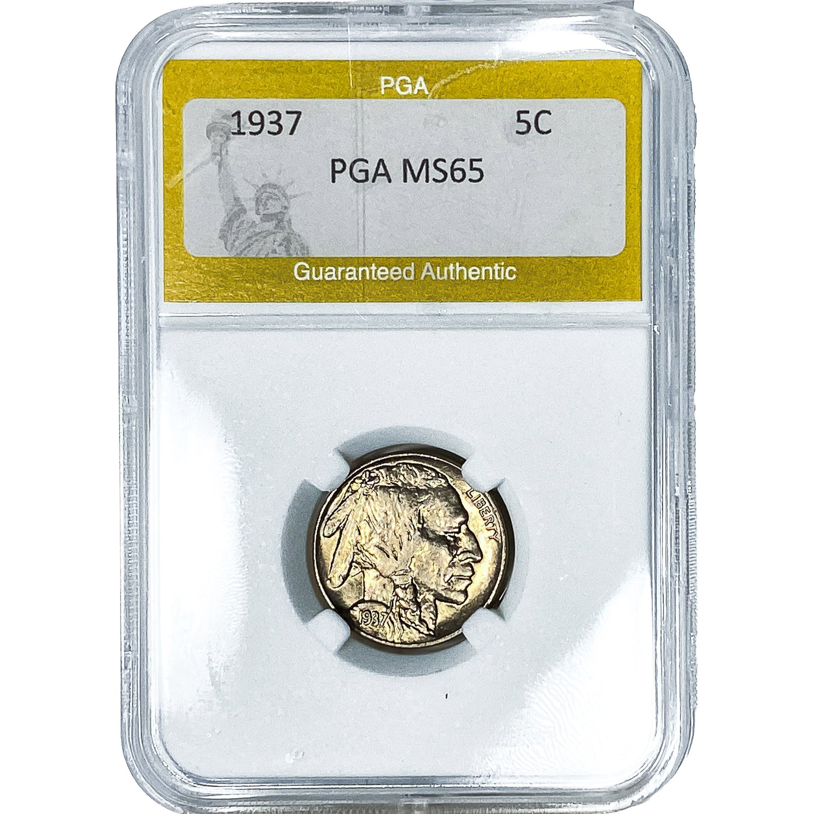 1937 Buffalo Nickel PGA MS65: 1937 Buffalo Nickel PGA MS65