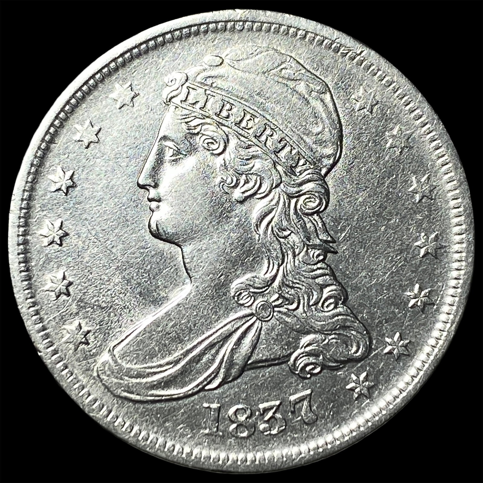1837 Capped Bust Half Dollar ABOUT UNCIRCULATED