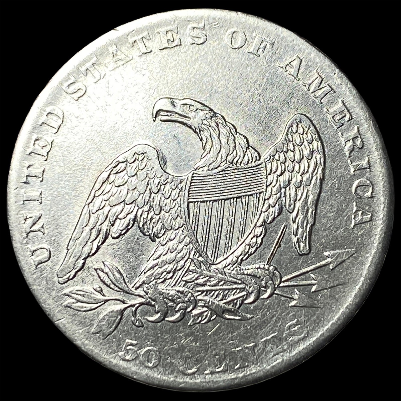 1837 Capped Bust Half Dollar ABOUT UNCIRCULATED - 2