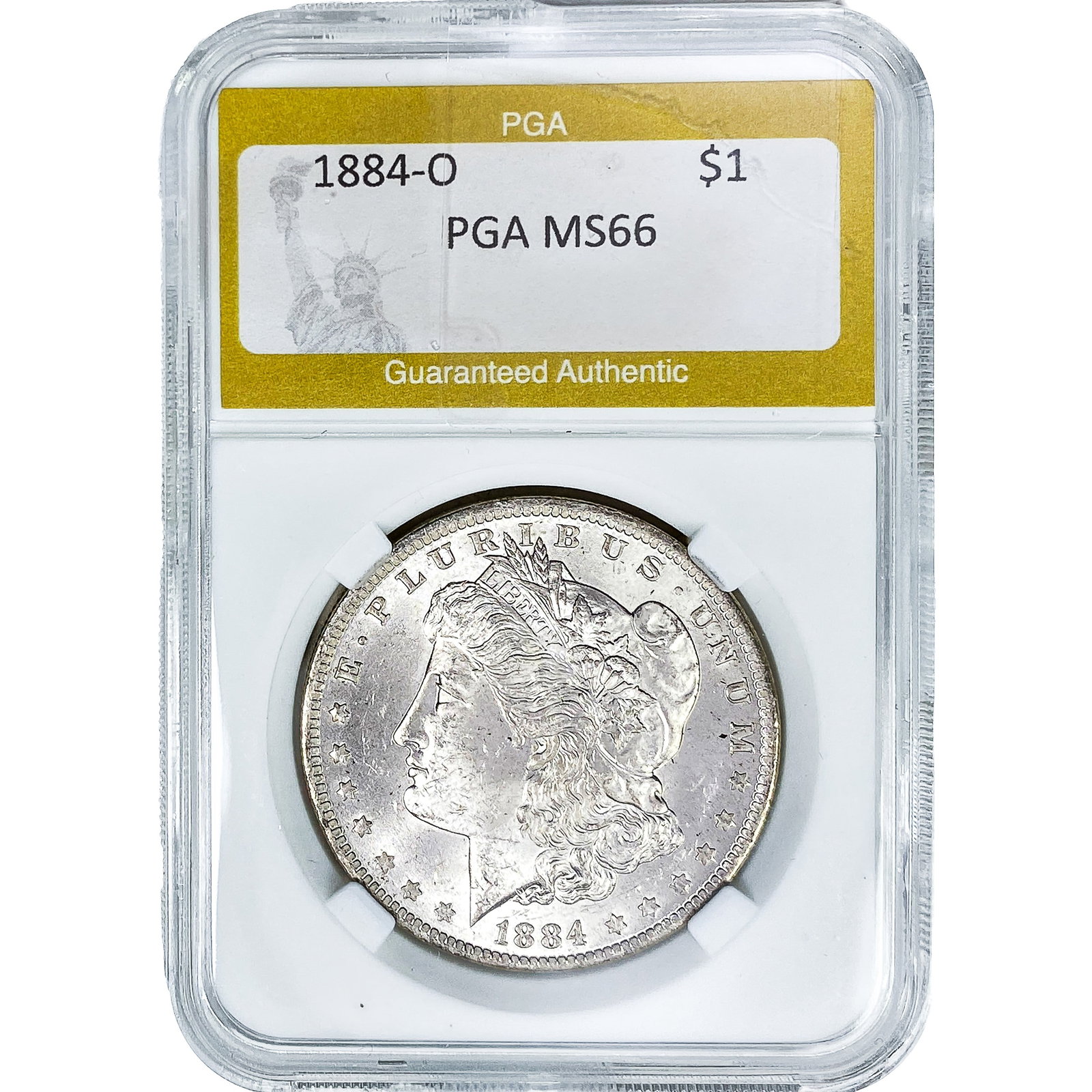 1884-O Morgan Silver Dollar PGA MS66: 1884-O Morgan Silver Dollar PGA MS66
