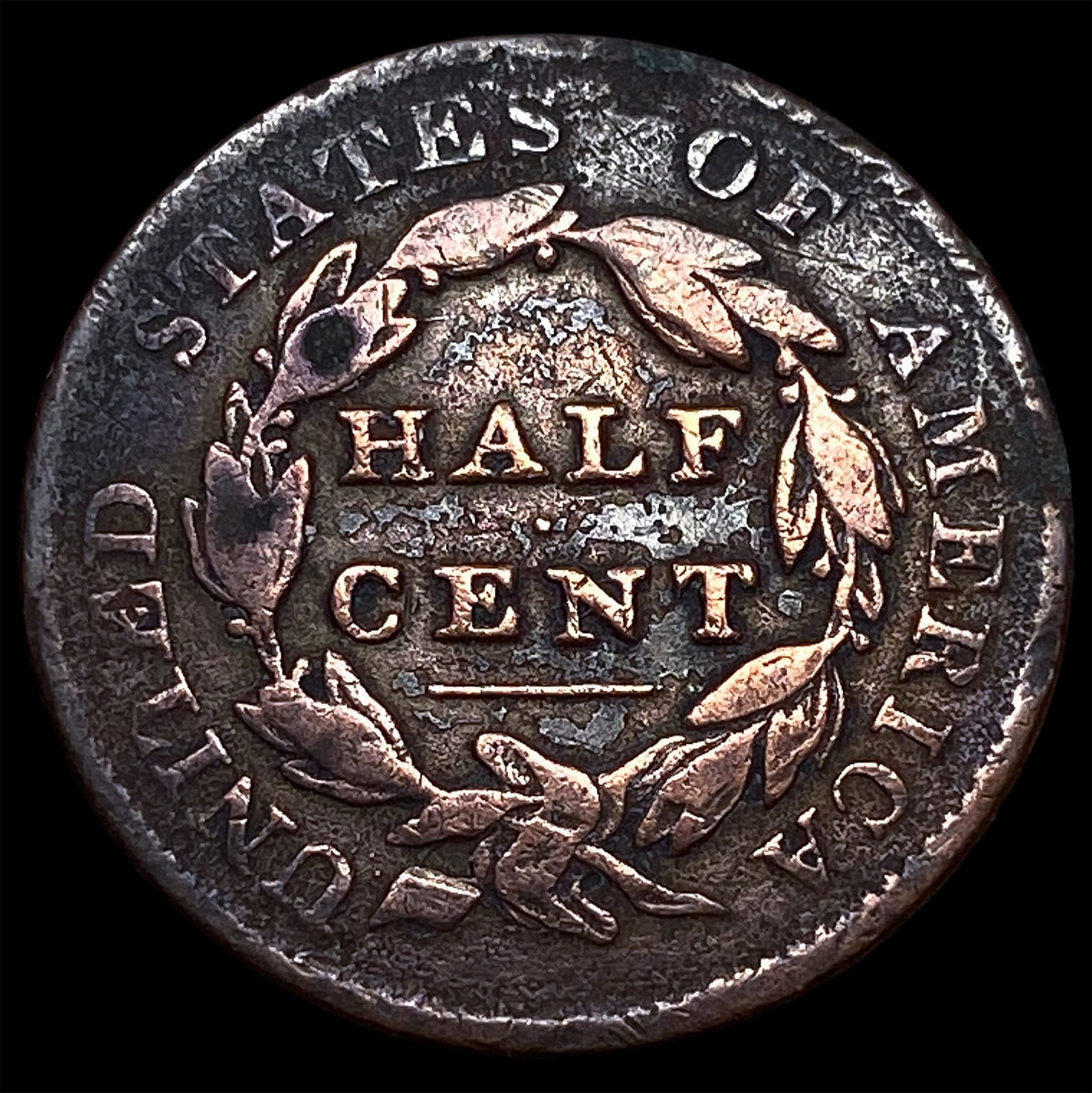 1828 Classic Head Half Cent LIGHTLY CIRCULATED - 2
