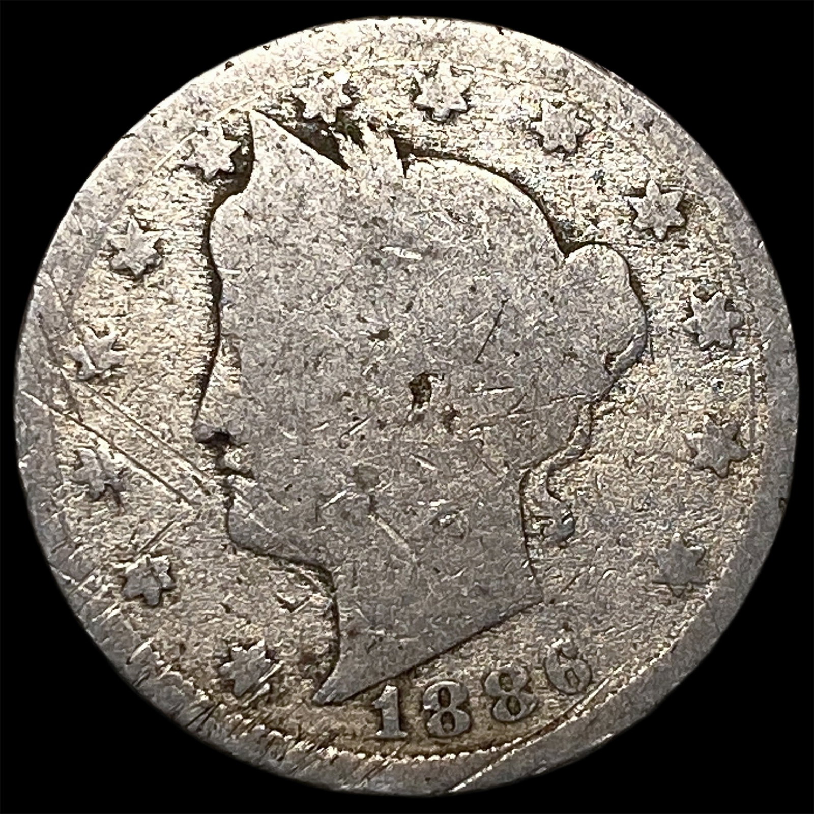 1886 Liberty Head Nickel NICELY CIRCULATED: 1886 Liberty Head Nickel NICELY CIRCULATED