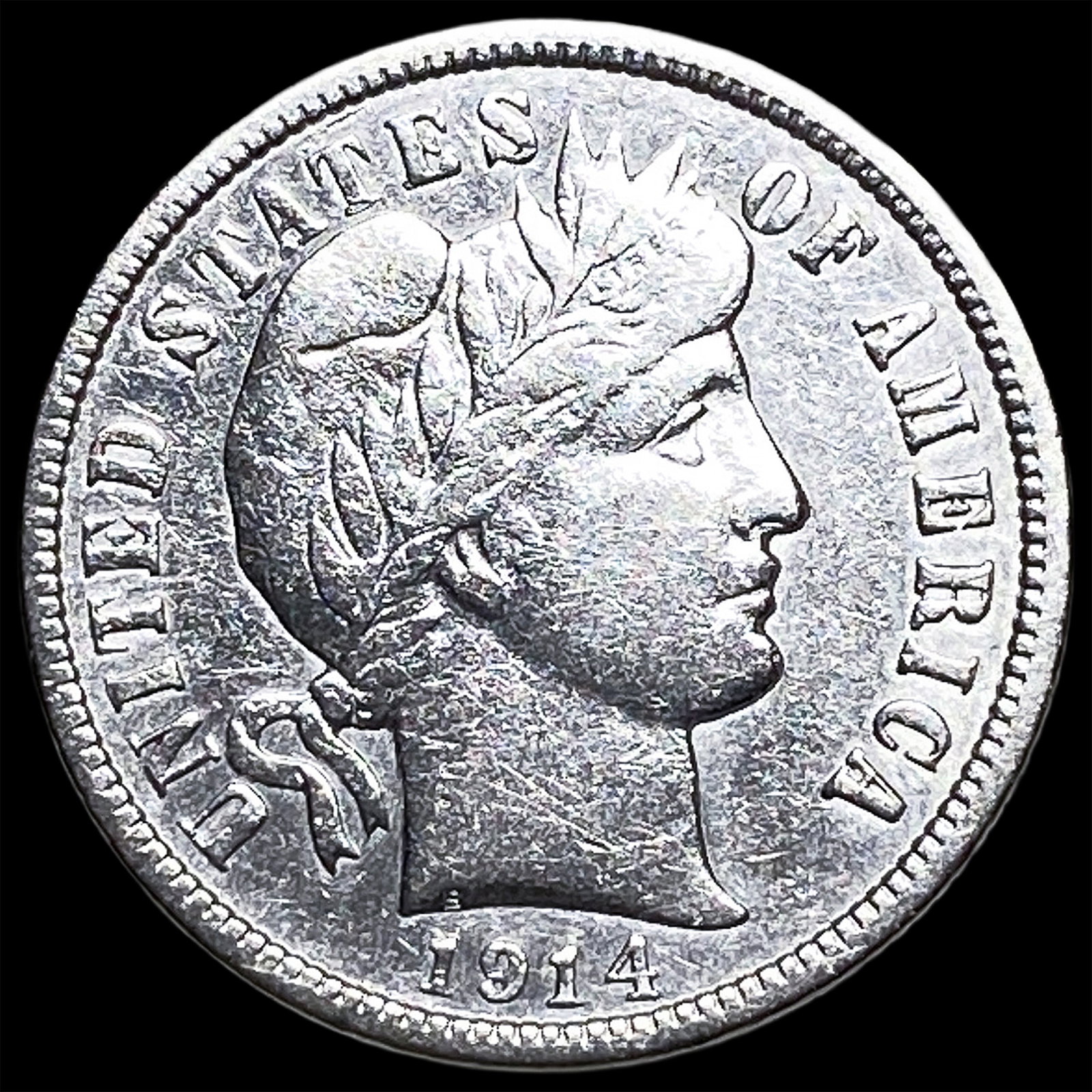 1914-D Silver Barber Dime UNCIRCULATED (1 of 2)