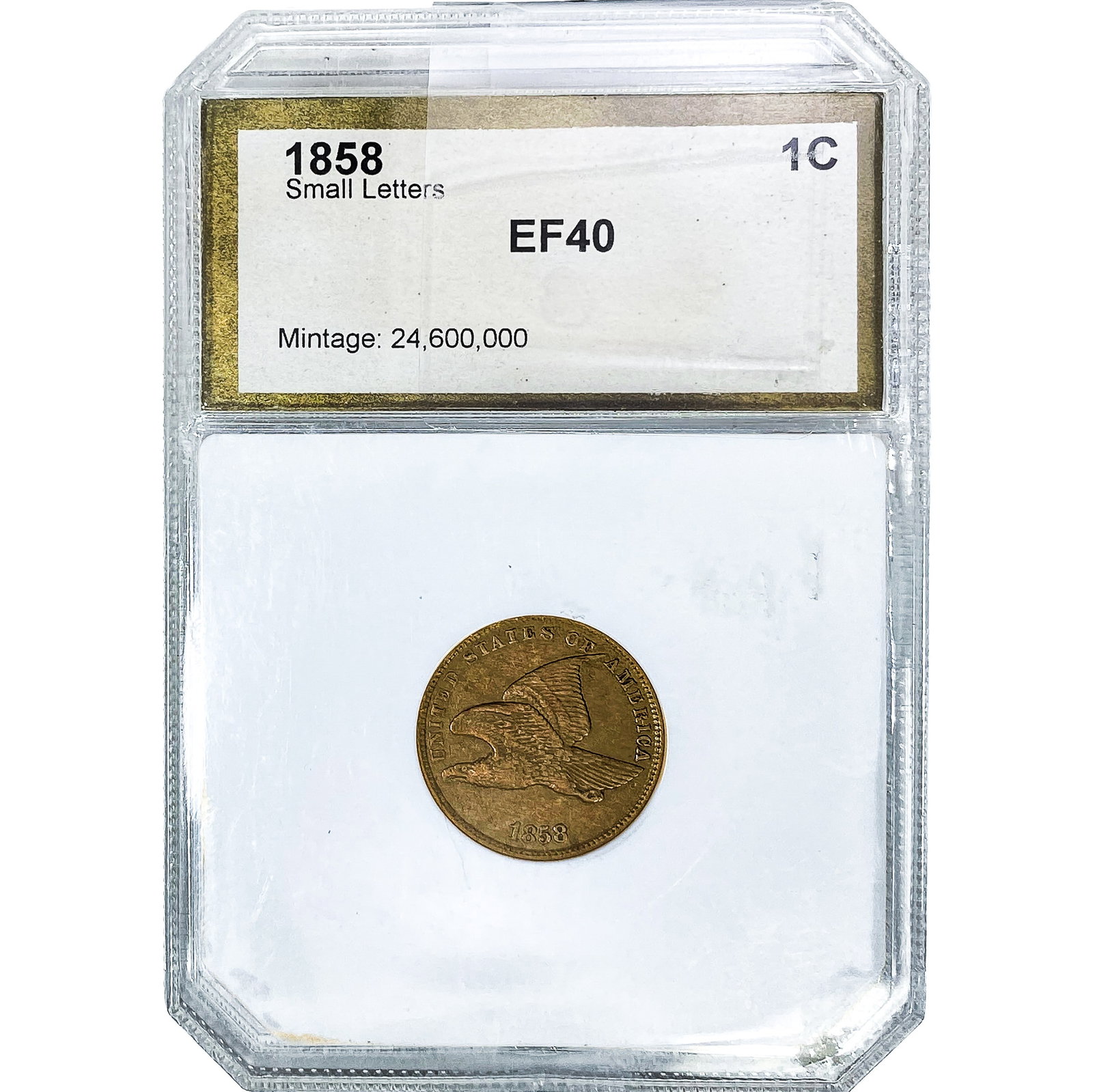 1858 Flying Eagle Cent PGA EF40: 1858 Flying Eagle Cent PGA EF40