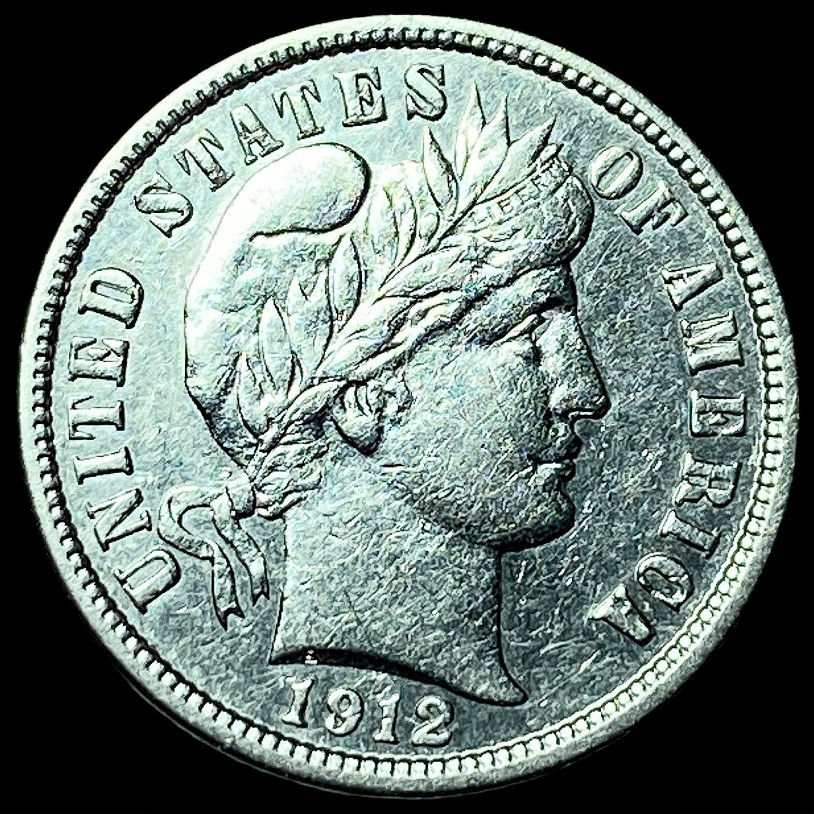 1912-S Silver Barber Dime CLOSELY UNCIRCULATED: 1912-S Silver Barber Dime CLOSELY UNCIRCULATED