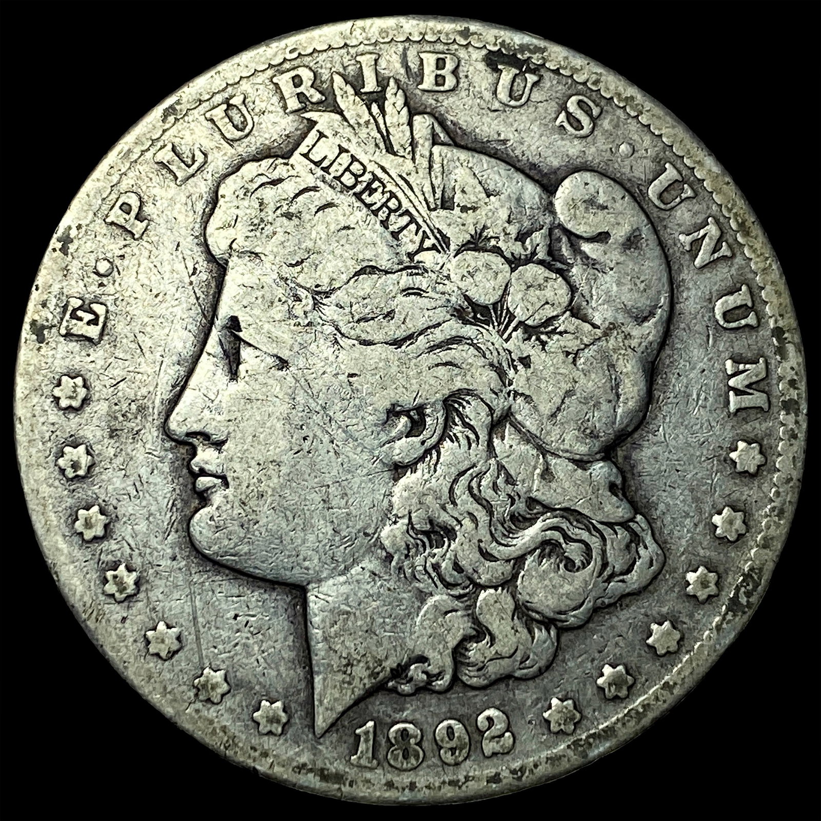 1892-CC Silver Morgan Dollar LIGHTLY CIRCULATED: 1892-CC Silver Morgan Dollar LIGHTLY CIRCULATED
