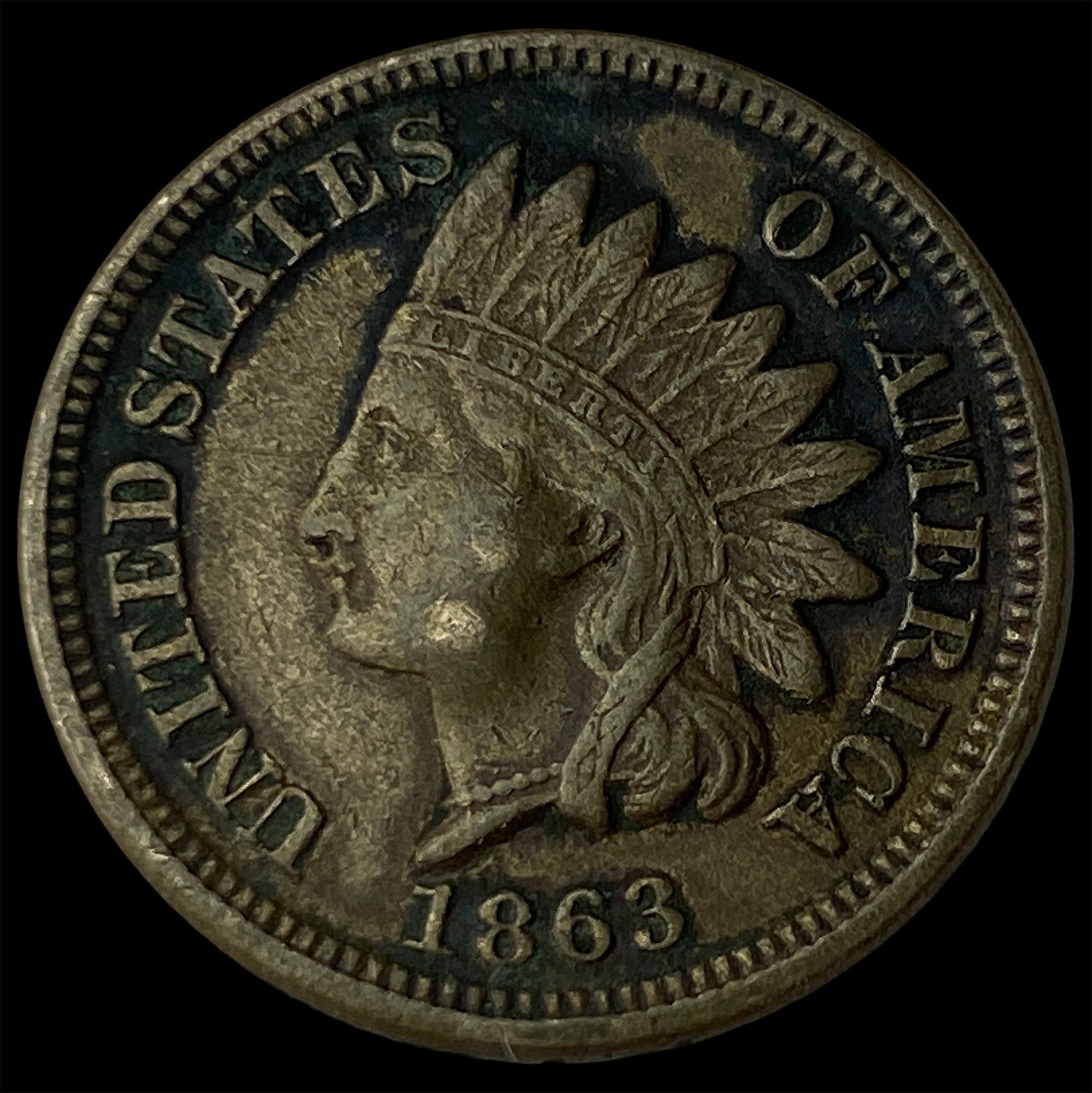 1863 Indian Head Cent NEARLY UNCIRCULATED (1 of 2)