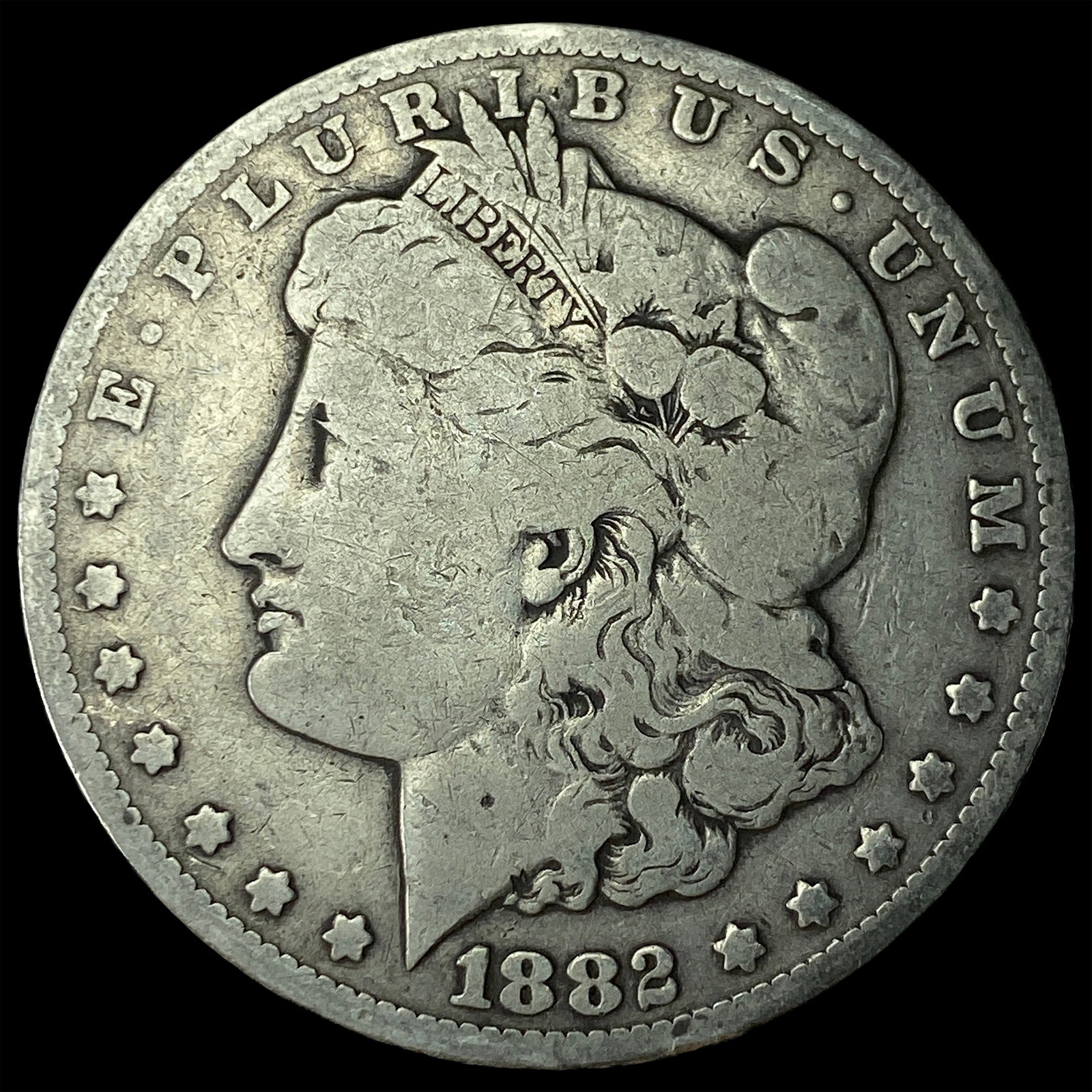 1882-CC Silver Morgan Dollar LIGHTLY CIRCULATED: 1882-CC Silver Morgan Dollar LIGHTLY CIRCULATED