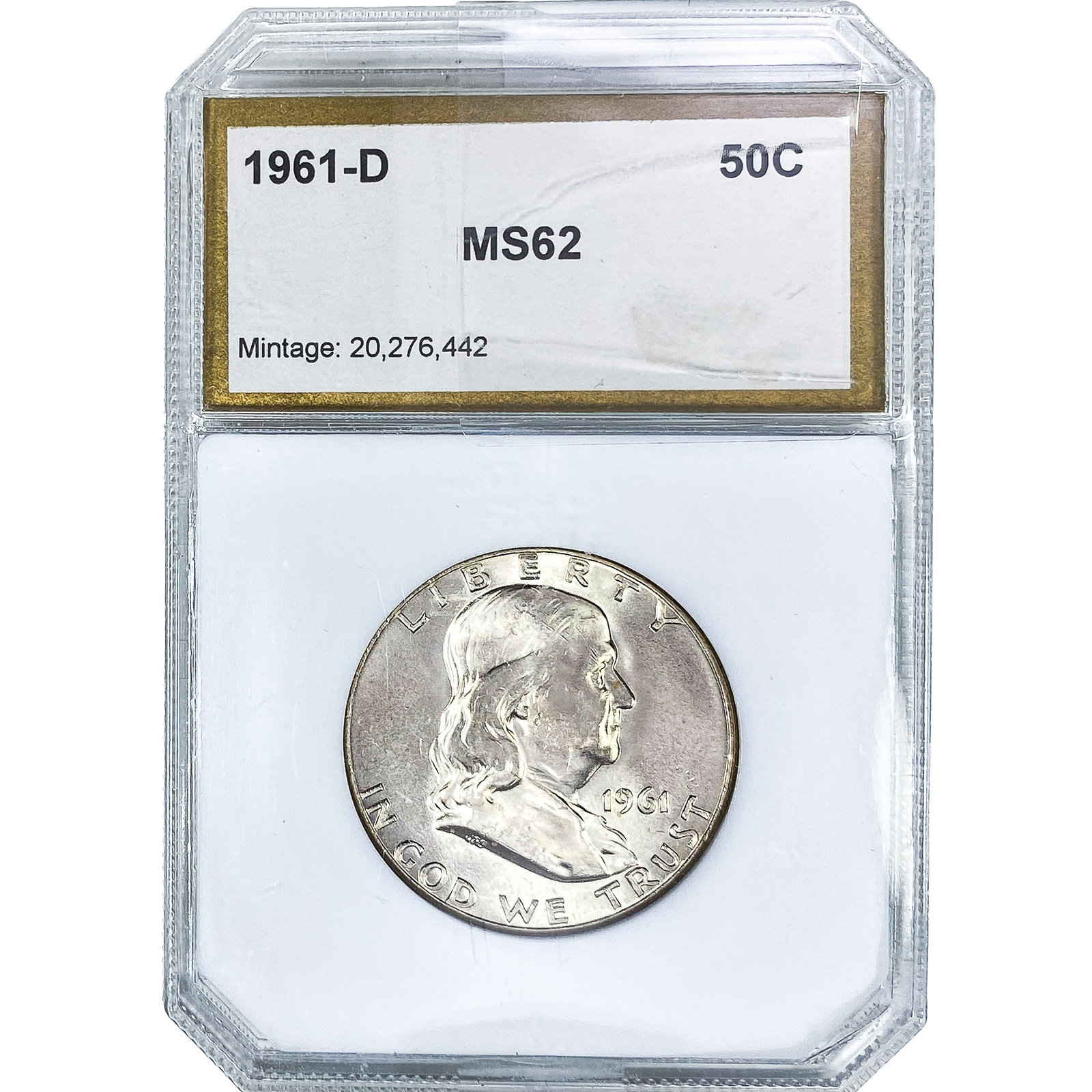 1961-D Franklin Half Dollar PGA MS62 (1 of 2)