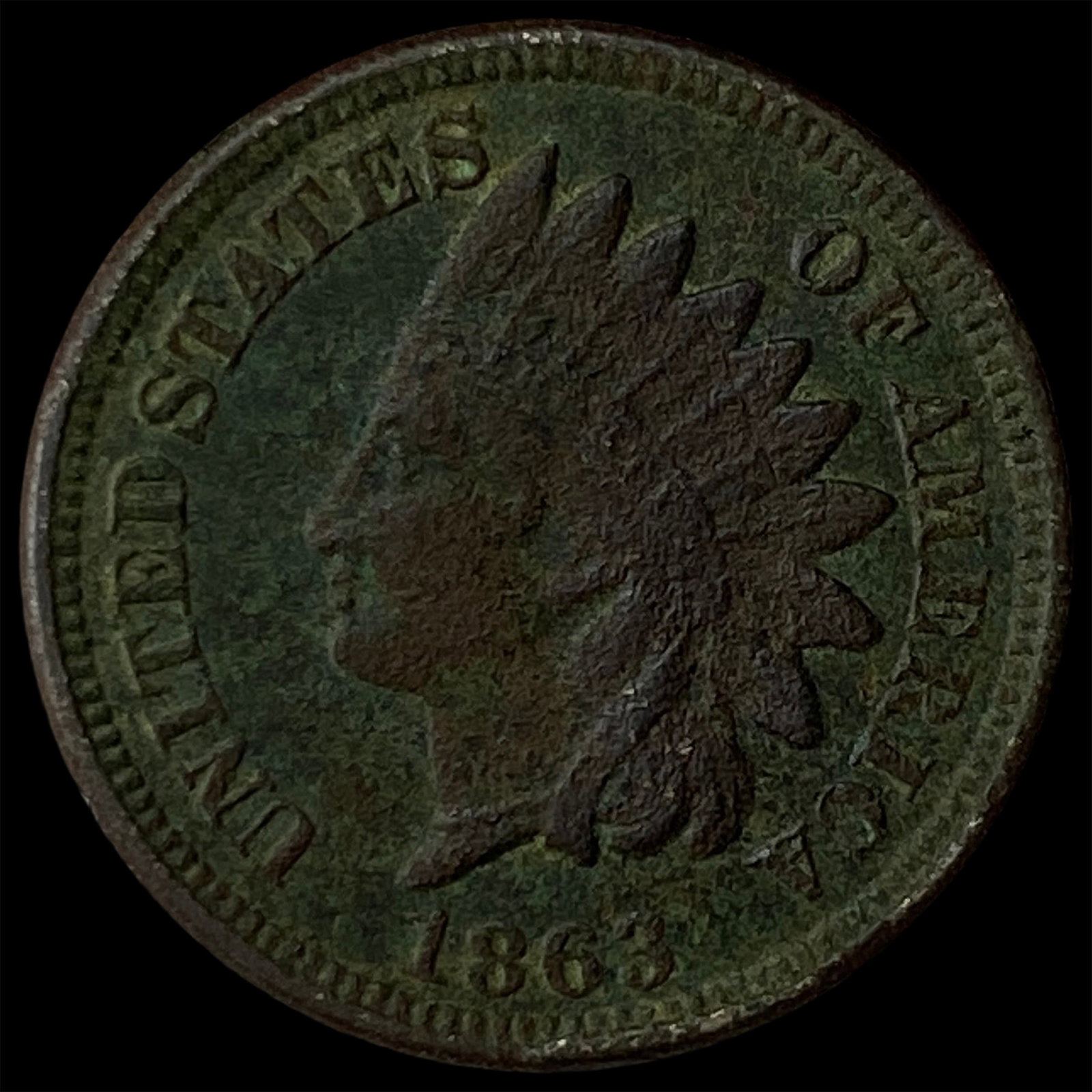 1863 Bronze Indian Head Cent NEARLY UNCIRCULATED: 1863 Bronze Indian Head Cent NEARLY UNCIRCULATED
