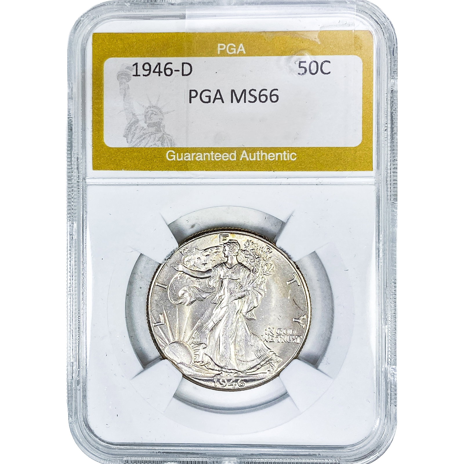 1946-D Walking Liberty Half Dollar PGA MS66 (1 of 2)