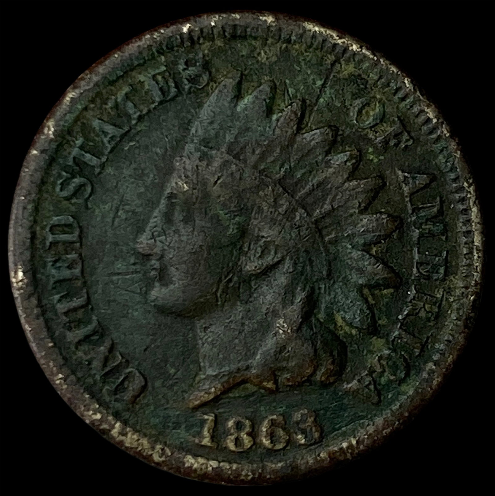 1863 Copper Nickel Indian Head Cent NEARLY UNCIRCULATED: 1863 Copper Nickel Indian Head Cent NEARLY UNCIRCULATED