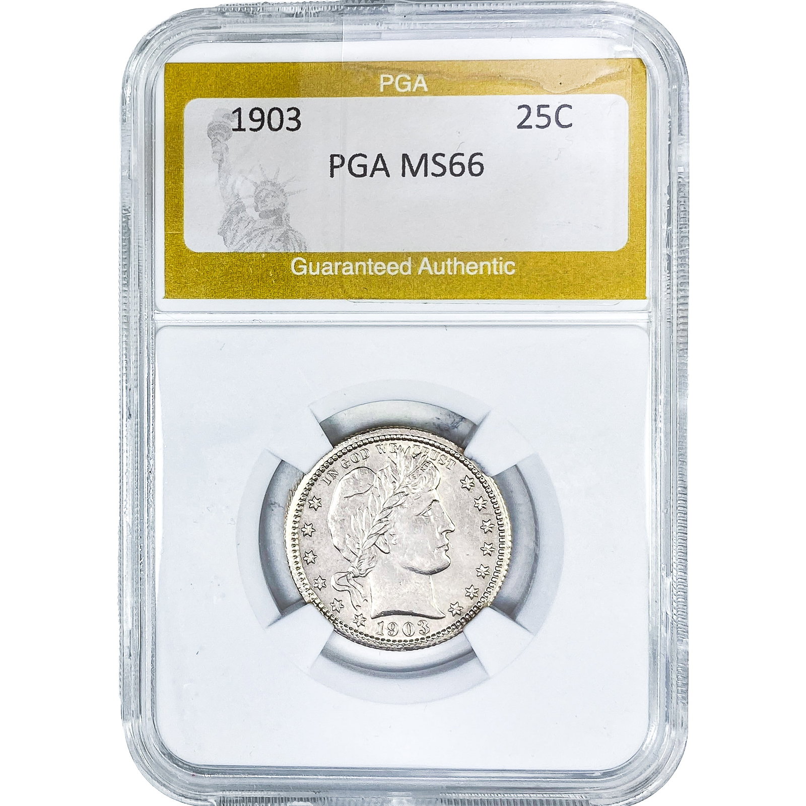 1903 Barber Quarter PGA MS66: 1903 Barber Quarter PGA MS66