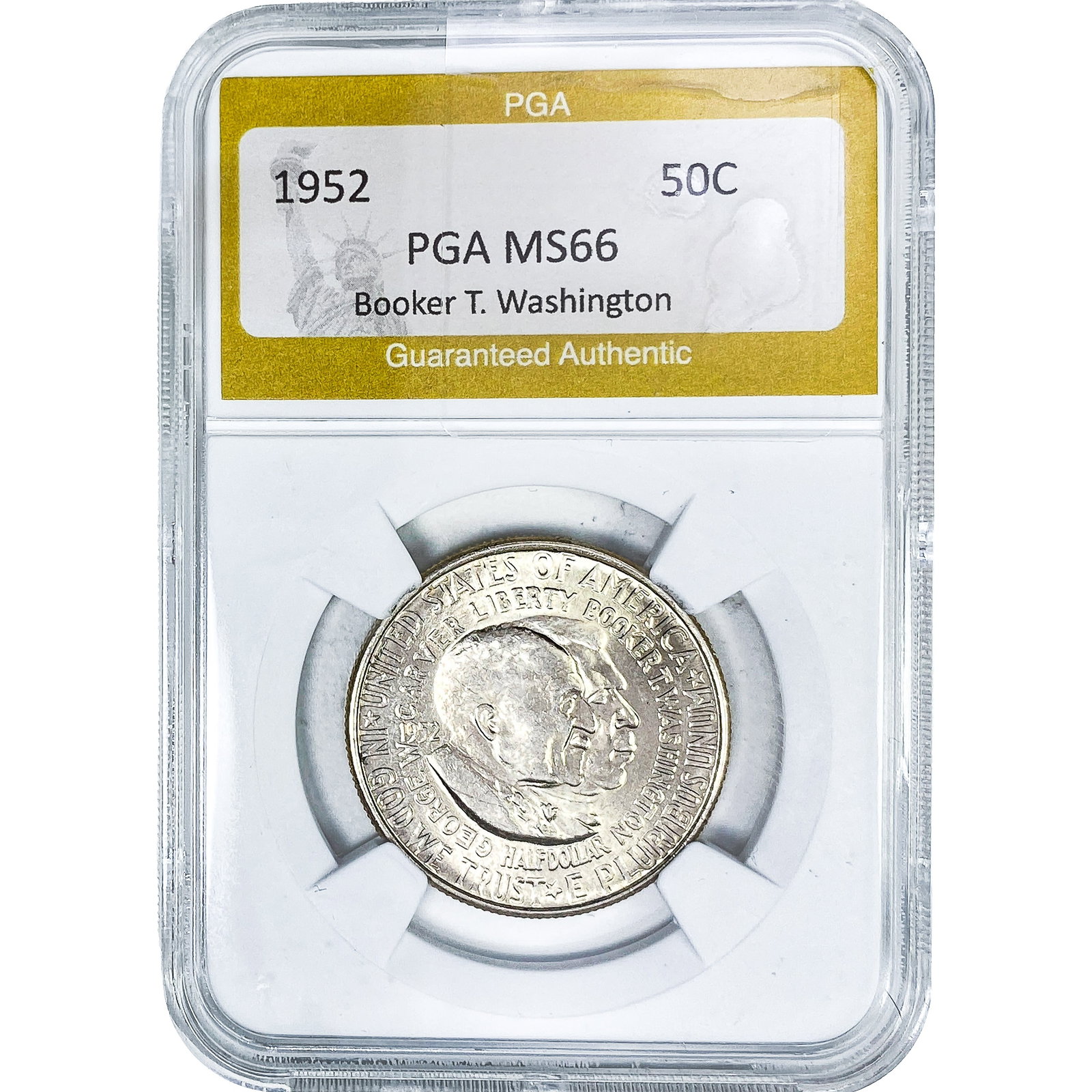 1952 Booker T Half Dollar PGA MS66: 1952 Booker T Half Dollar PGA MS66