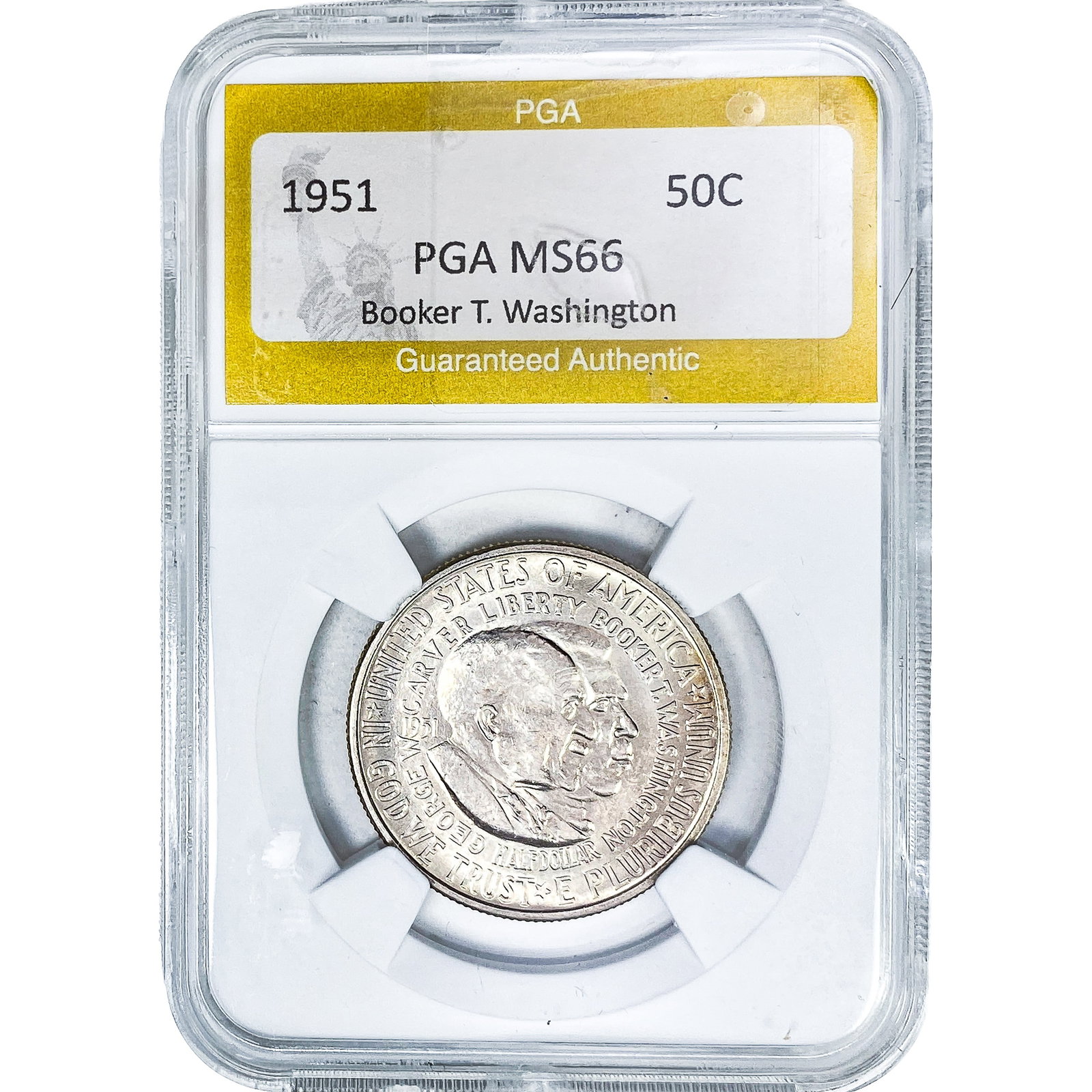1951 Booker T Half Dollar PGA MS66 (1 of 2)
