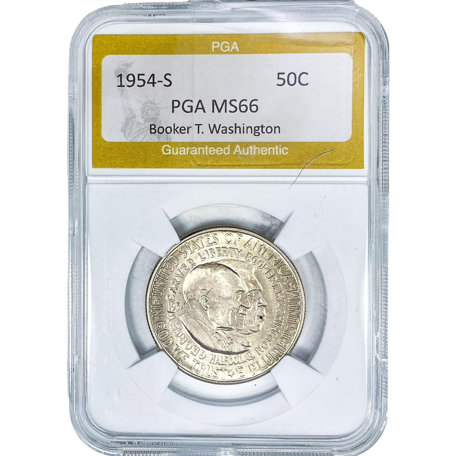 1954-S Booker T Half Dollar PGA MS66 (1 of 2)