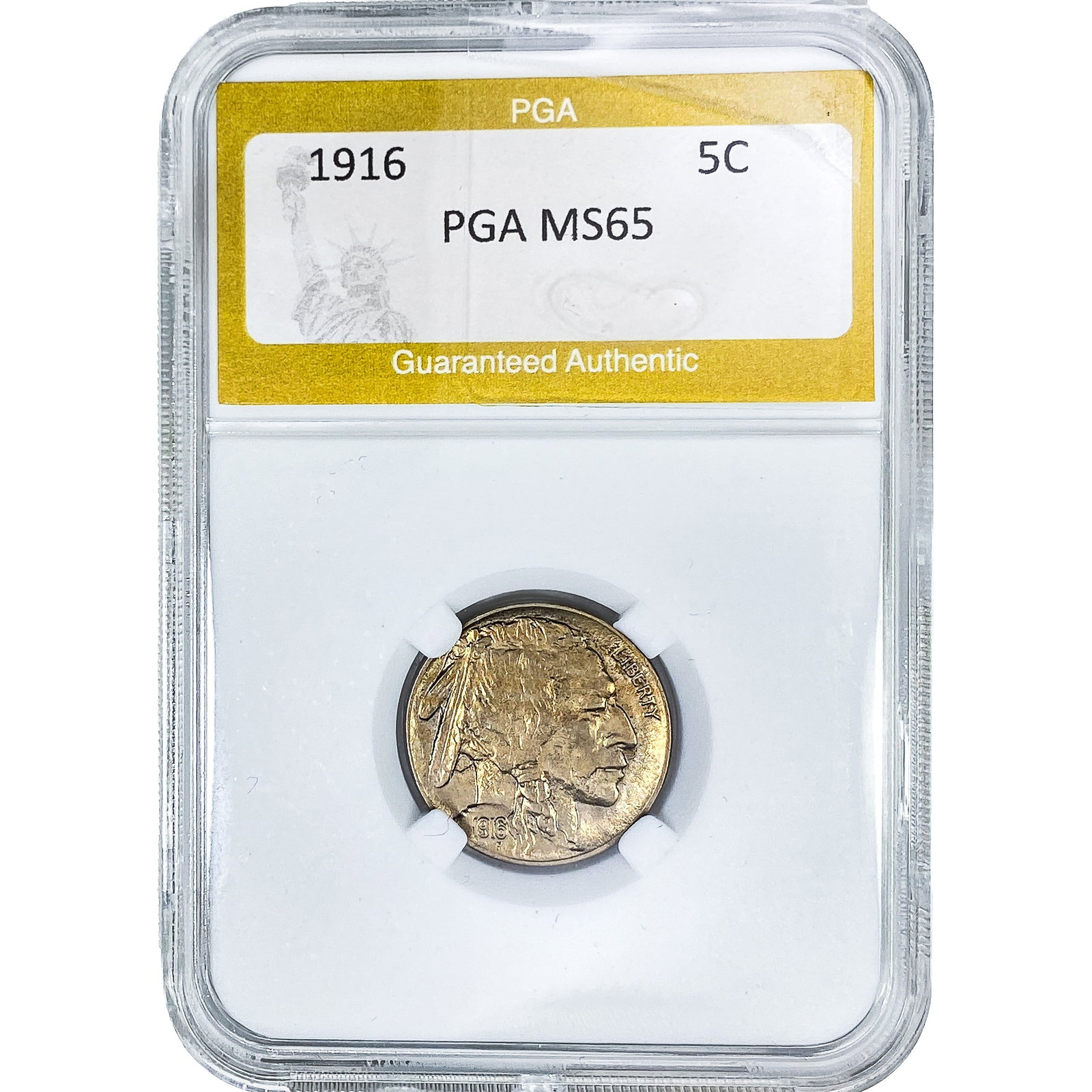 1916 Buffalo Nickel PGA MS65: 1916 Buffalo Nickel PGA MS65