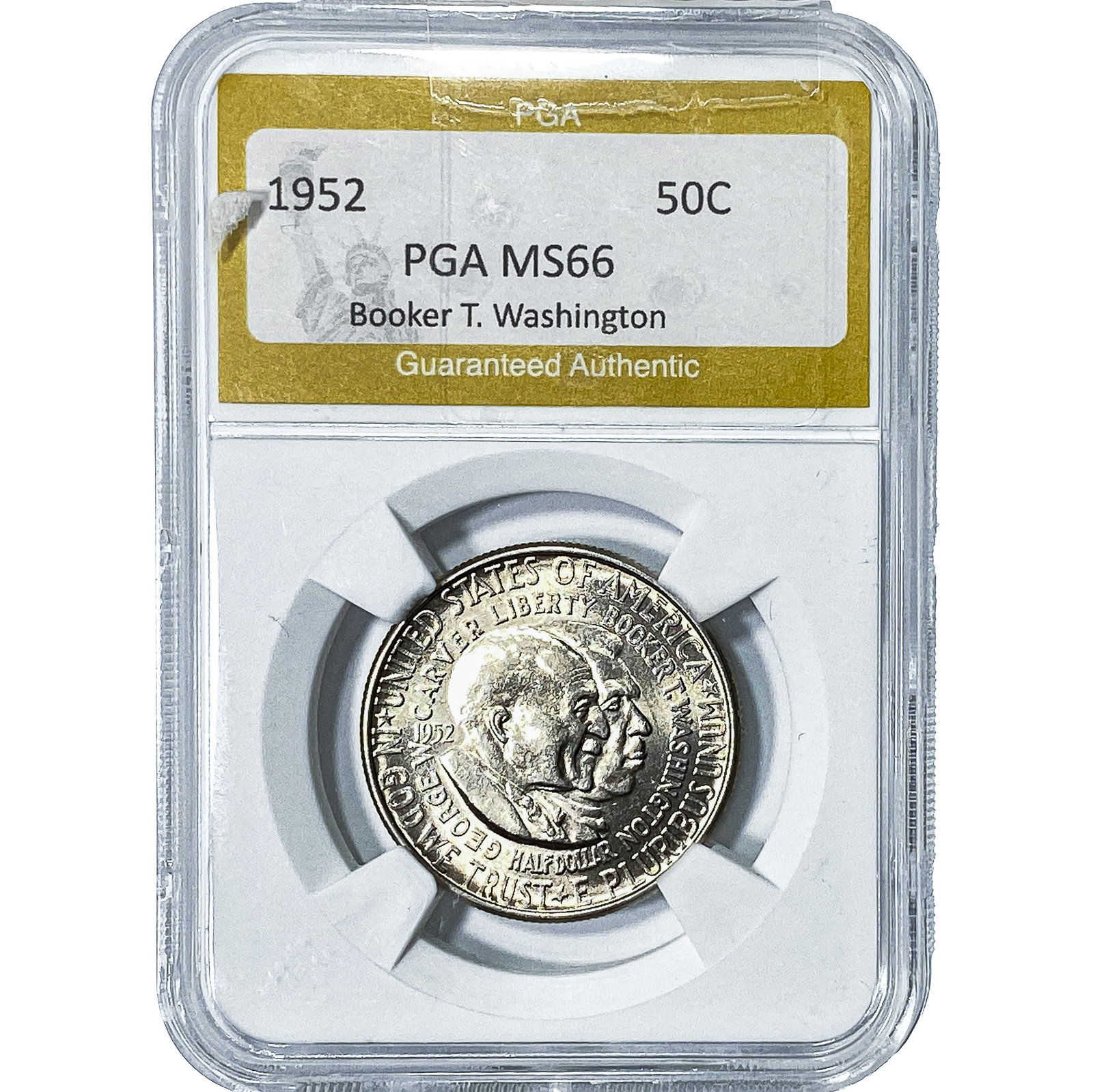1952 Booker T Half Dollar PGA MS66 (1 of 2)