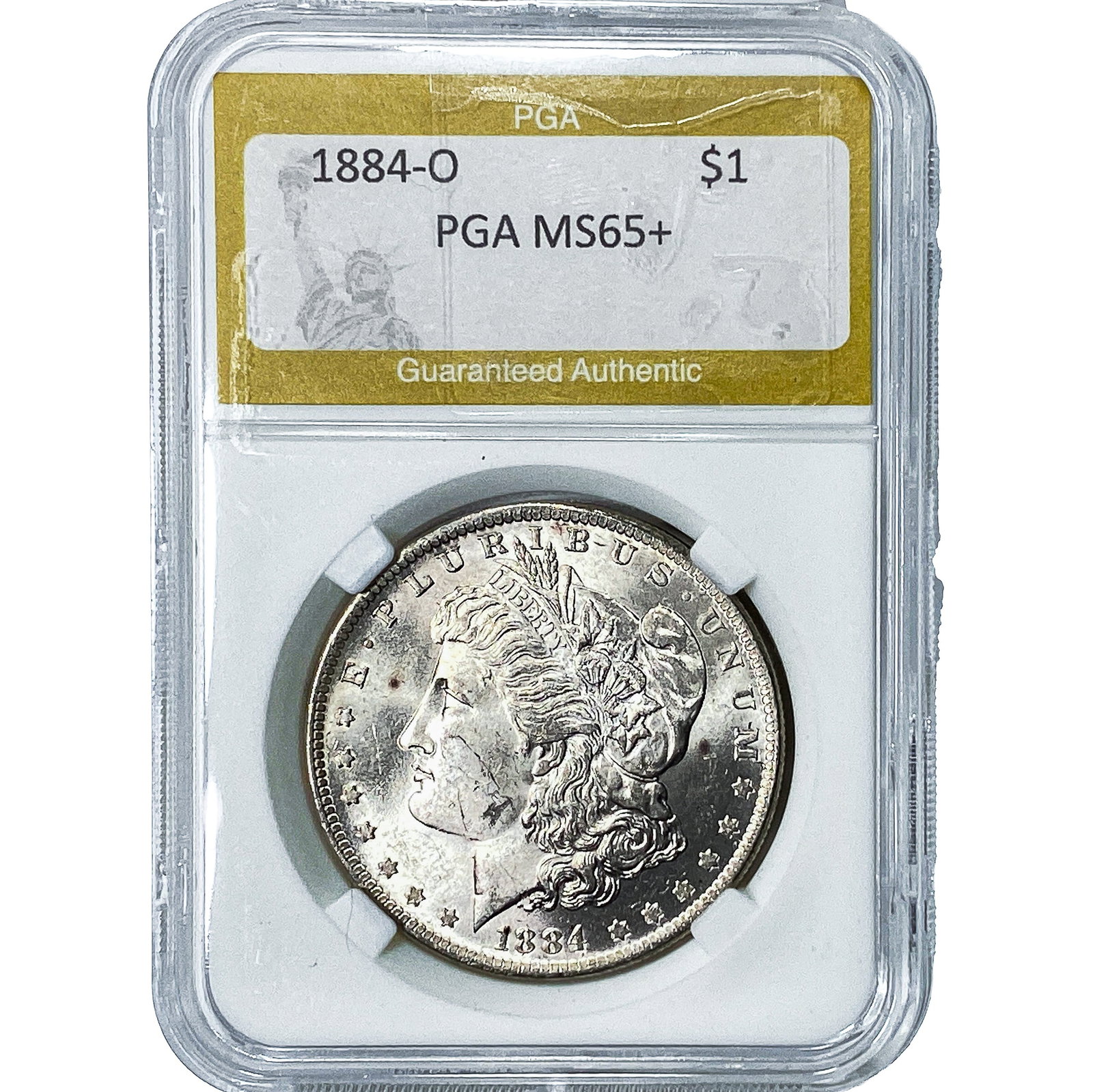 1884-O Morgan Silver Dollar PGA MS65+: 1884-O Morgan Silver Dollar PGA MS65+