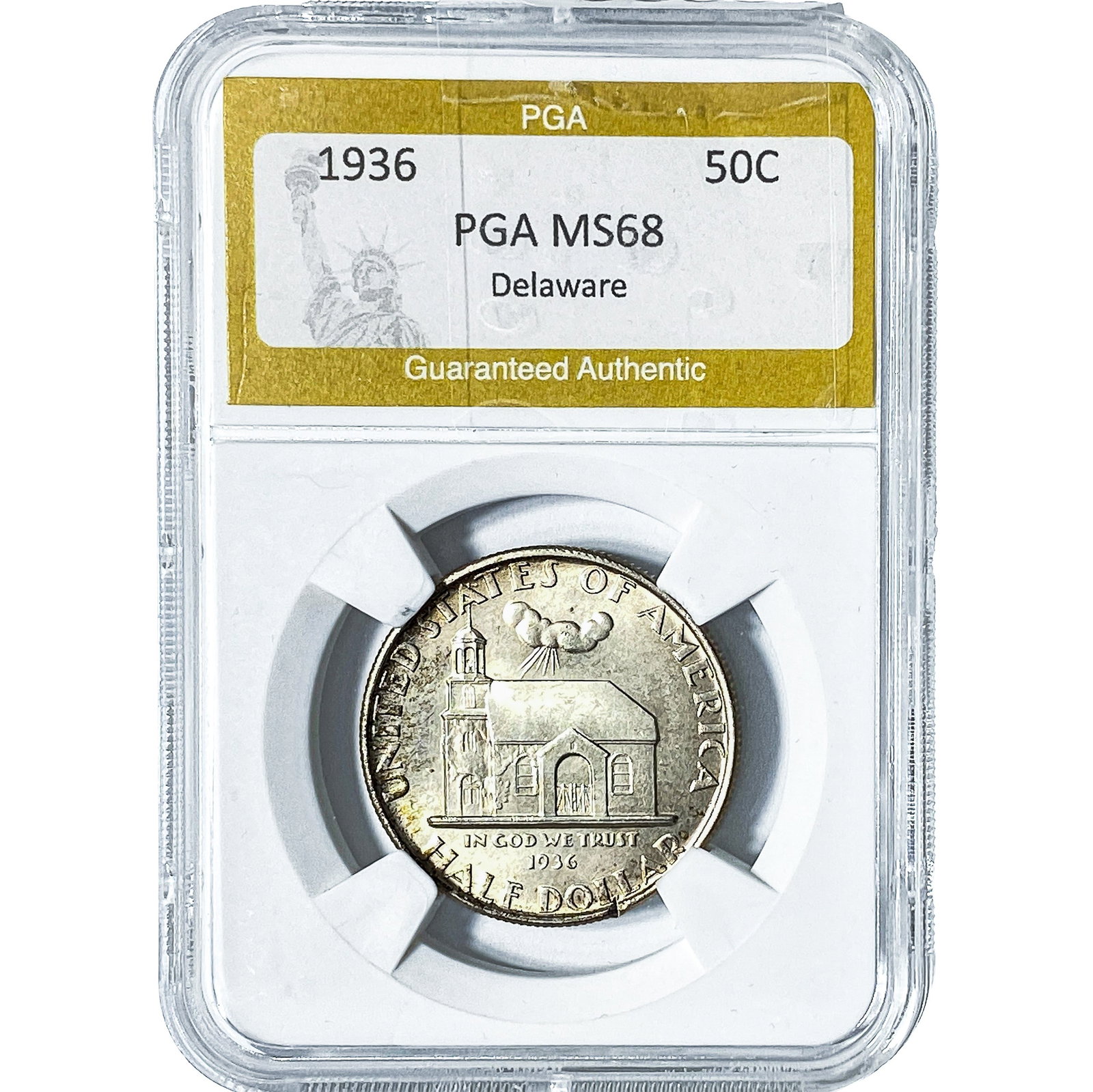 1936 Delaware Half Dollar PGA MS68 (1 of 2)