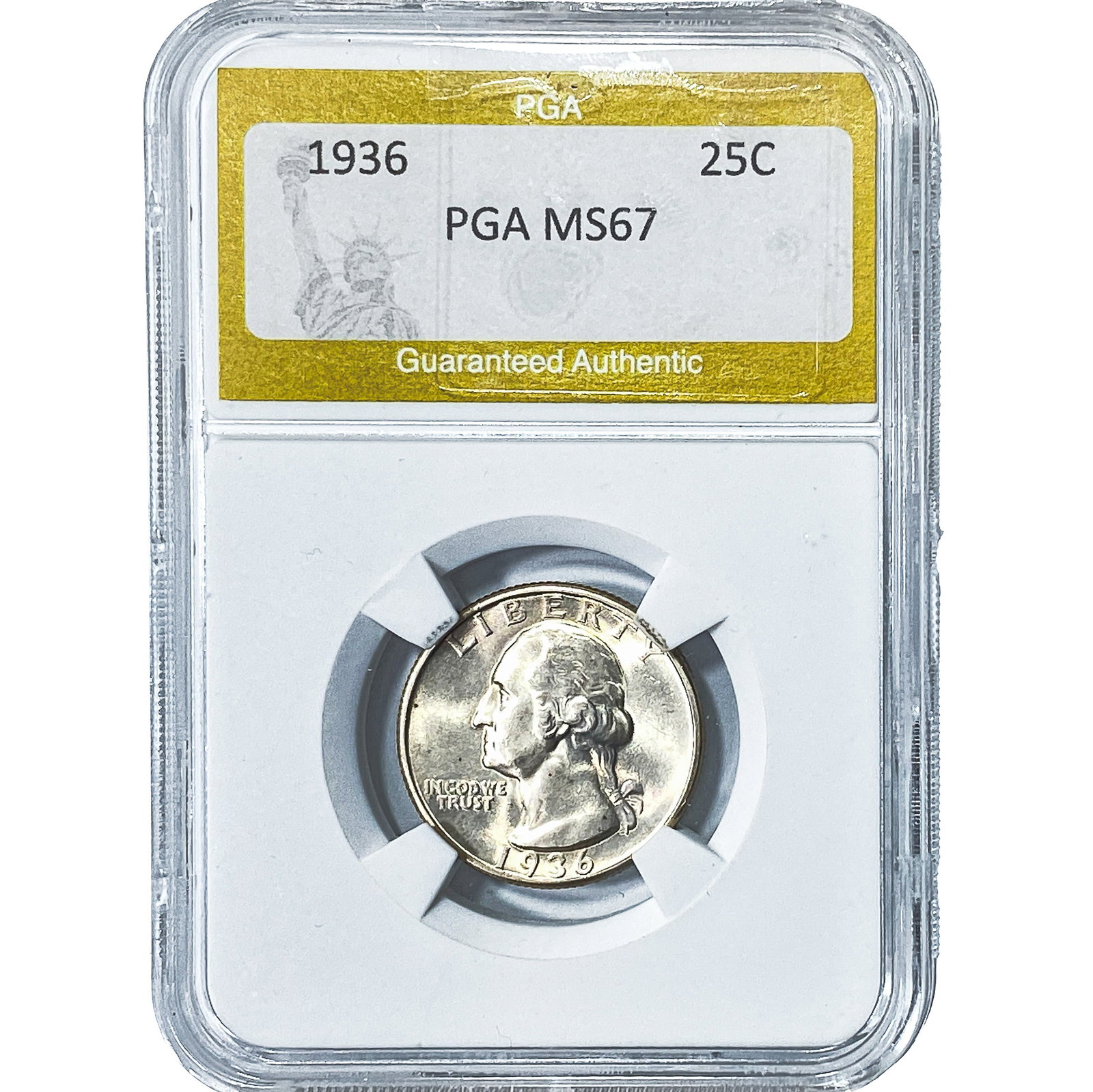 1936 Washington Silver Quarter PGA MS67: 1936 Washington Silver Quarter PGA MS67