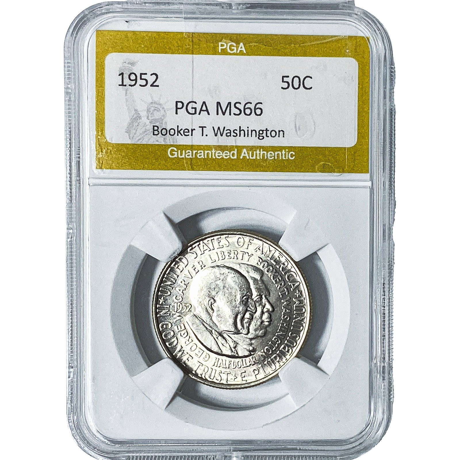 1952 Booker T Half Dollar PGA MS66: 1952 Booker T Half Dollar PGA MS66