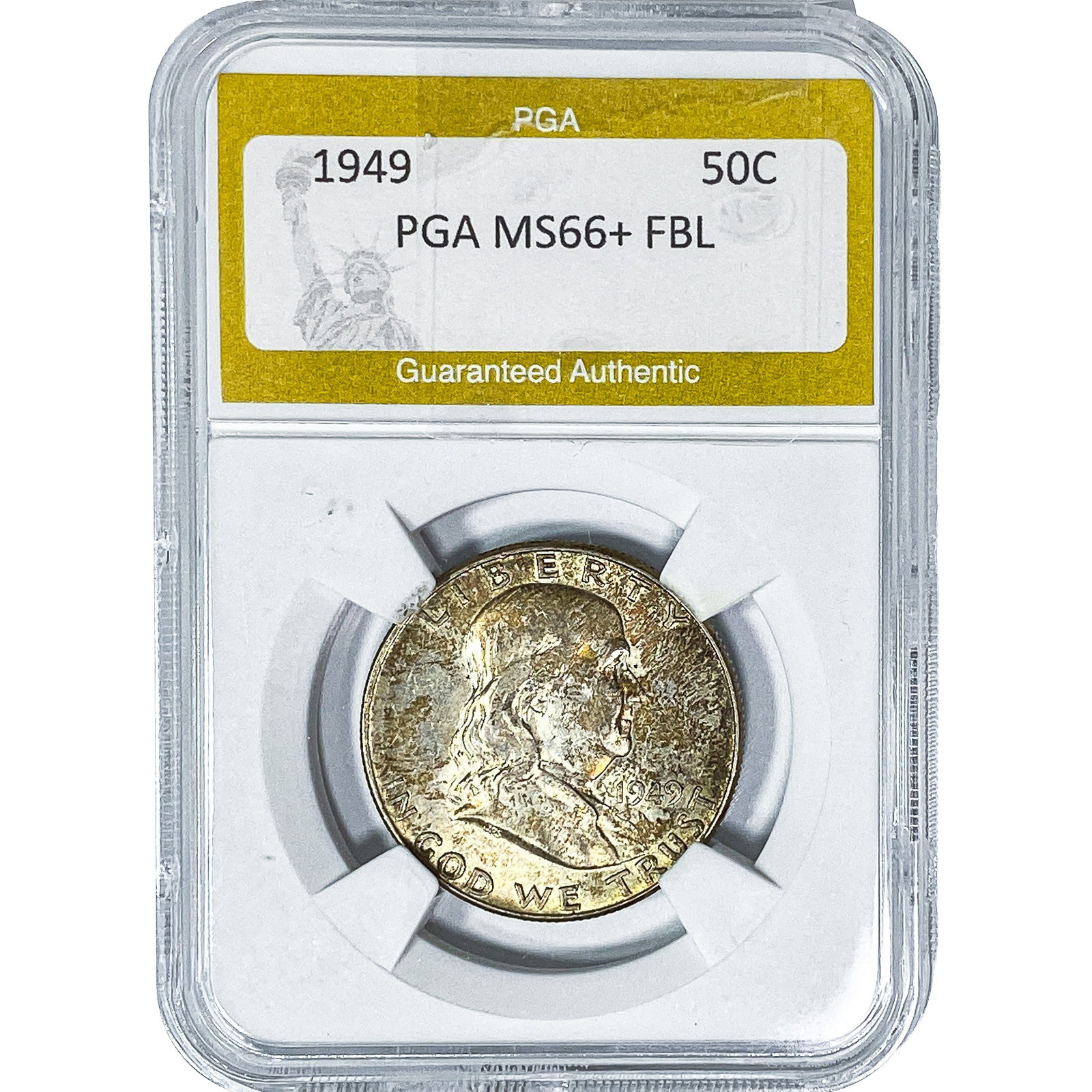 1949 Franklin Half Dollar PGA MS66+ FBL: 1949 Franklin Half Dollar PGA MS66+ FBL