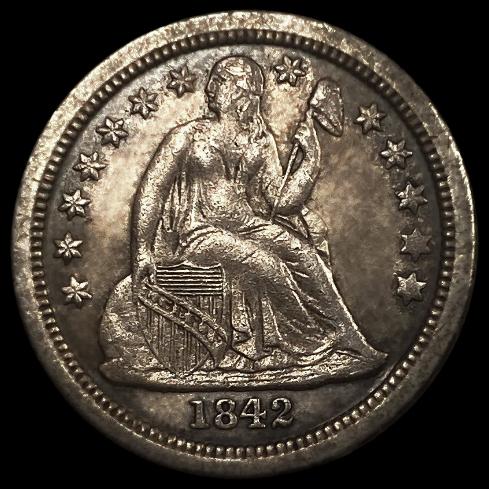 1842-O Seated Liberty Dime CHOICE AU (1 of 2)