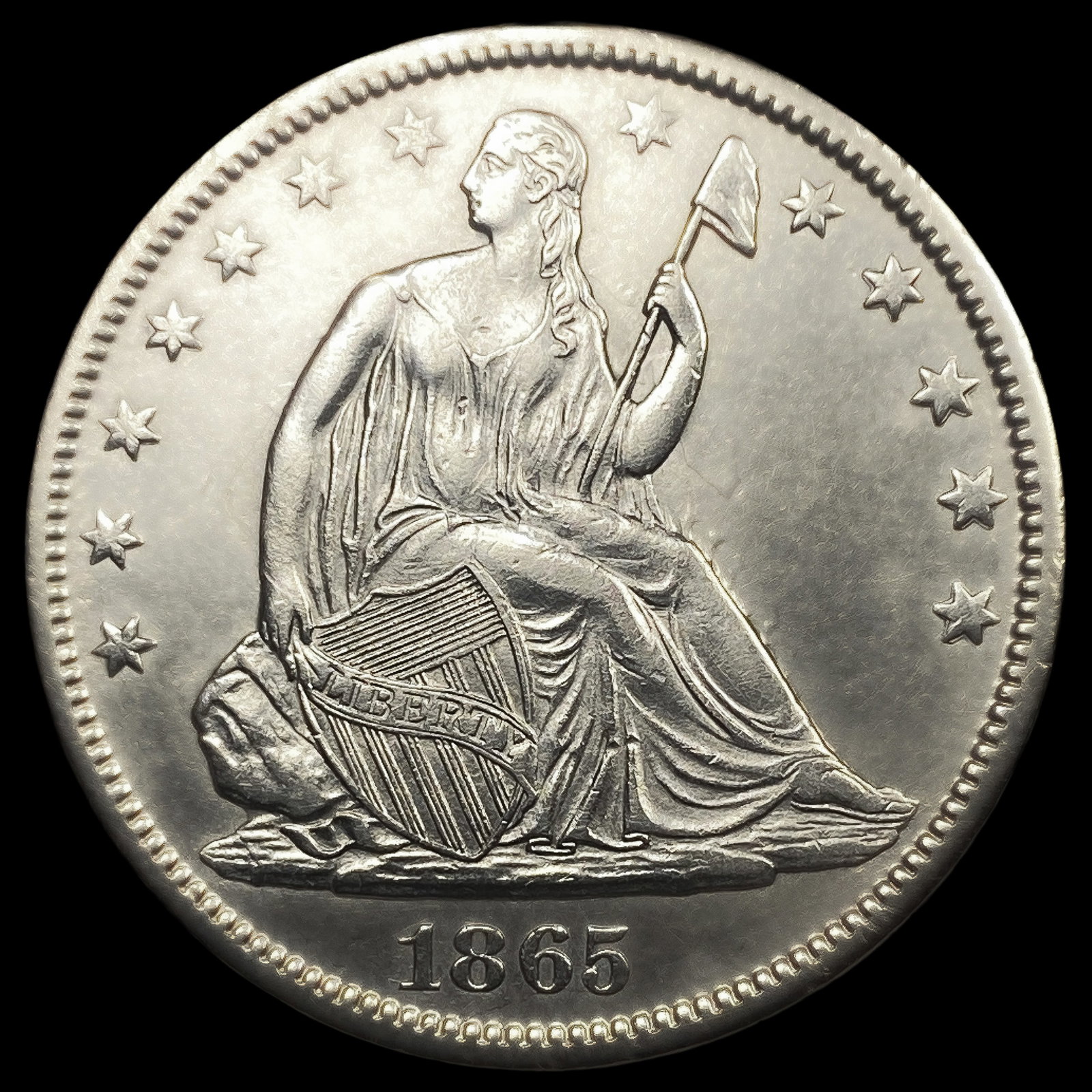 1865-S Seated Liberty Half Dollar (1 of 2)