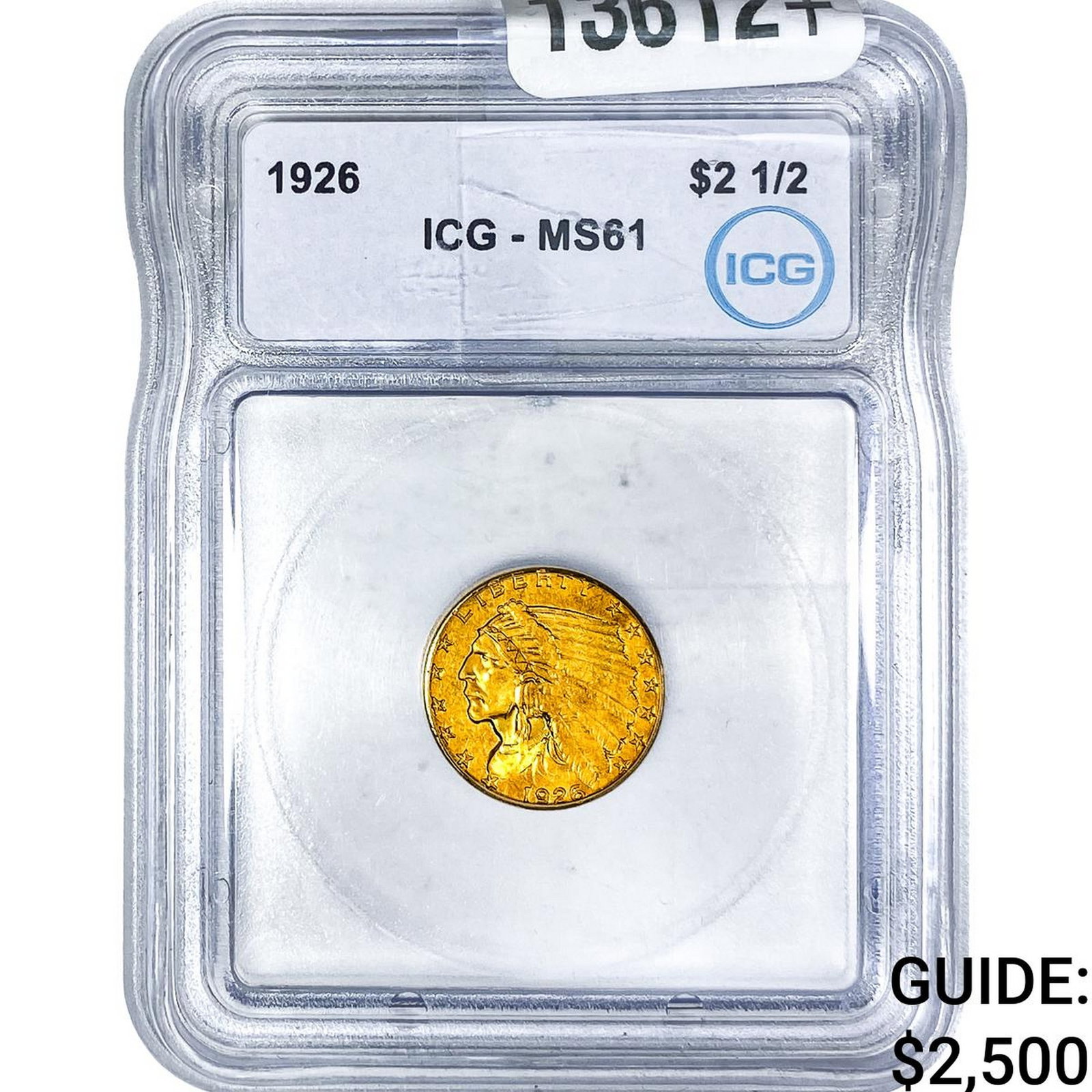 1926 $2.50 Gold Quarter Eagle ICG MS61: 1926 $2.50 Gold Quarter Eagle ICG MS61