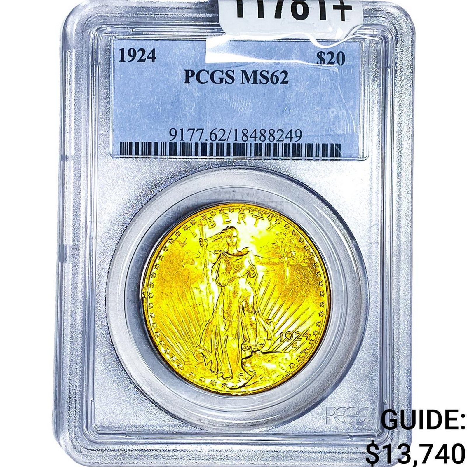 1924 $20 Gold Double Eagle PCGS MS62: 1924 $20 Gold Double Eagle PCGS MS62