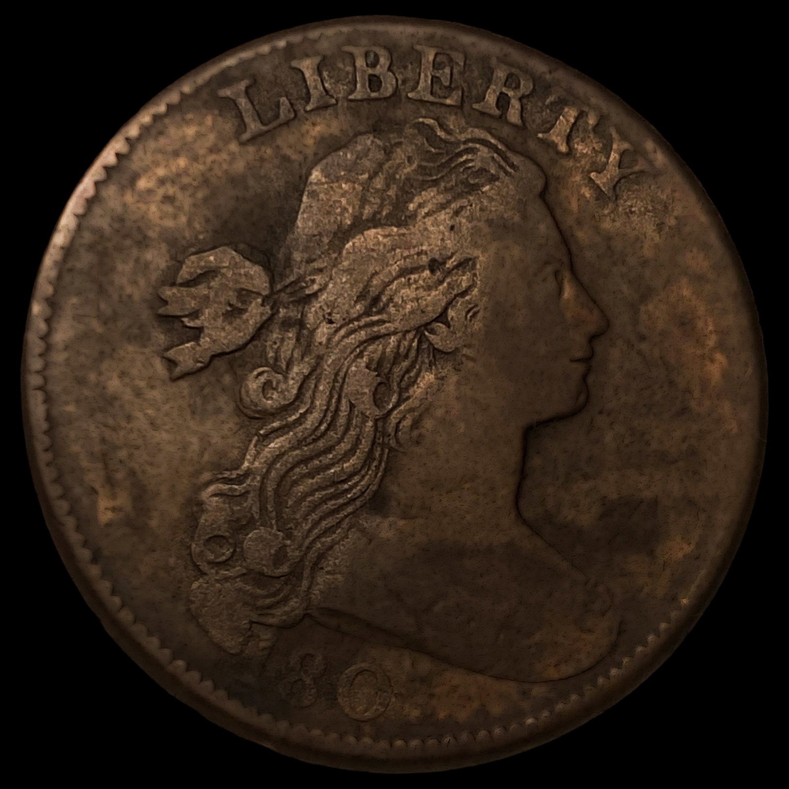 1807 Sm Frac Draped Bust Large Cent NICELY CIRCULATED (1 of 2)
