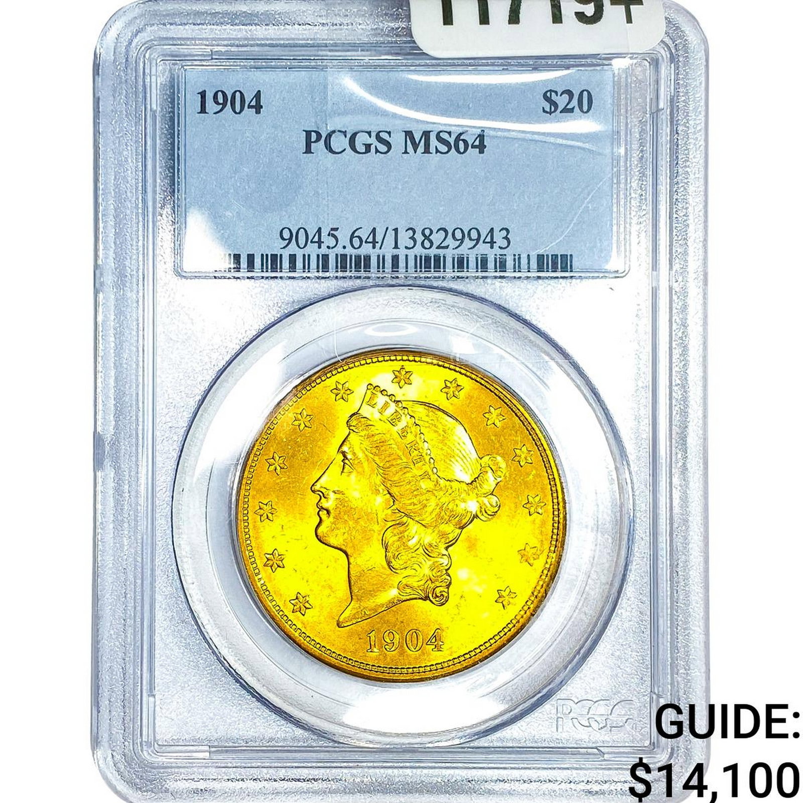 1904 $20 Gold Double Eagle PCGS MS64: 1904 $20 Gold Double Eagle PCGS MS64